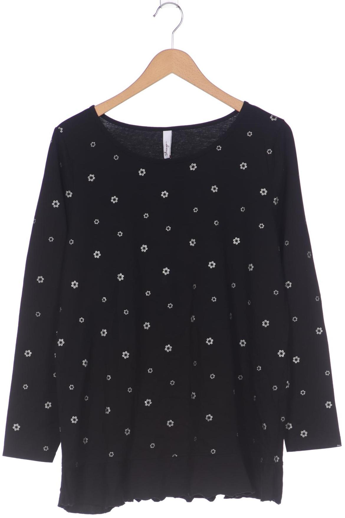 

sheego Damen Langarmshirt, schwarz, Gr. 44