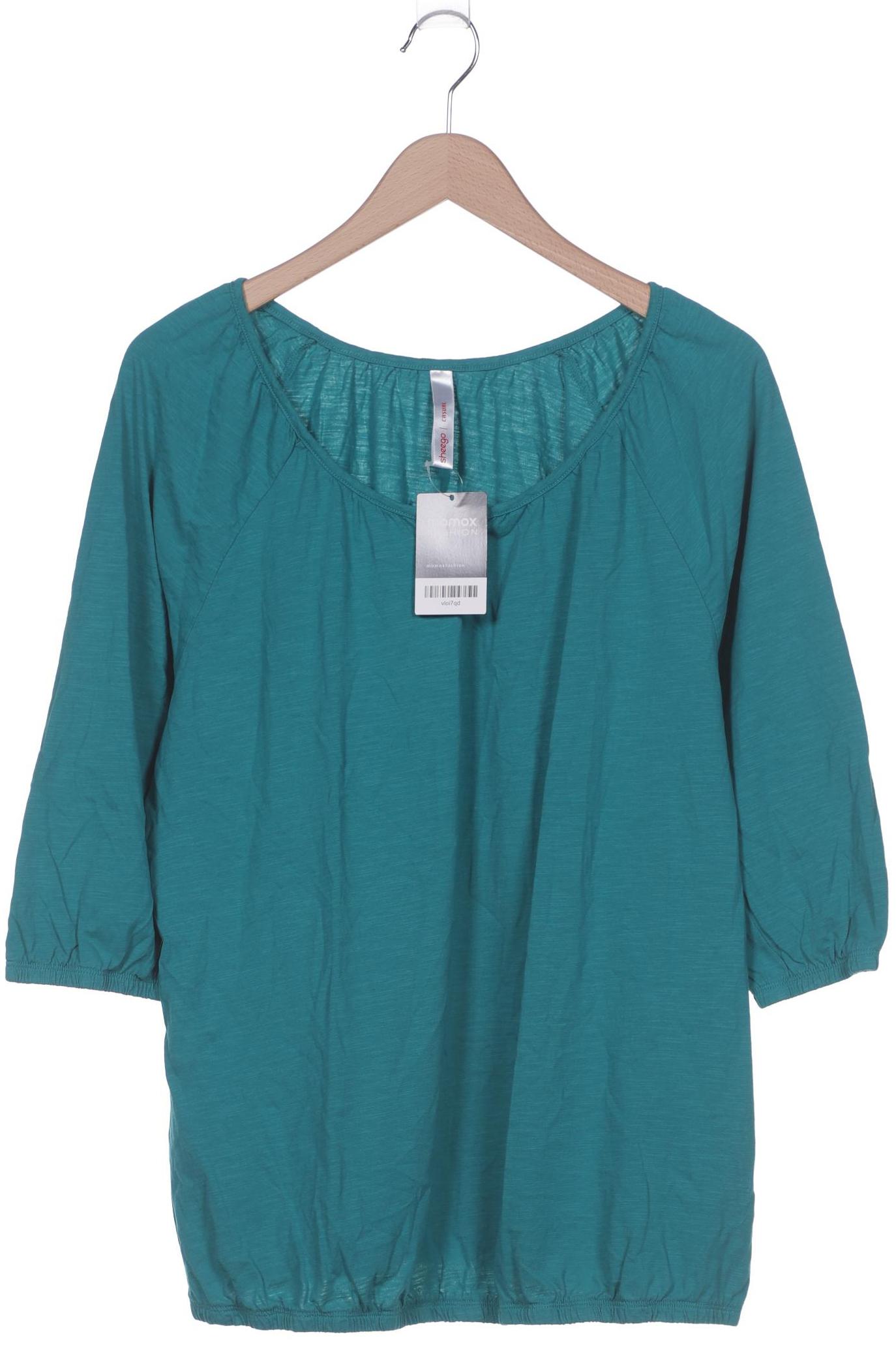 

sheego Damen Langarmshirt, türkis, Gr. 48