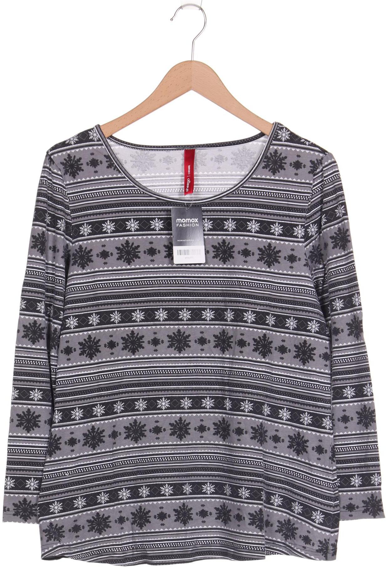 

sheego Damen Langarmshirt, grau