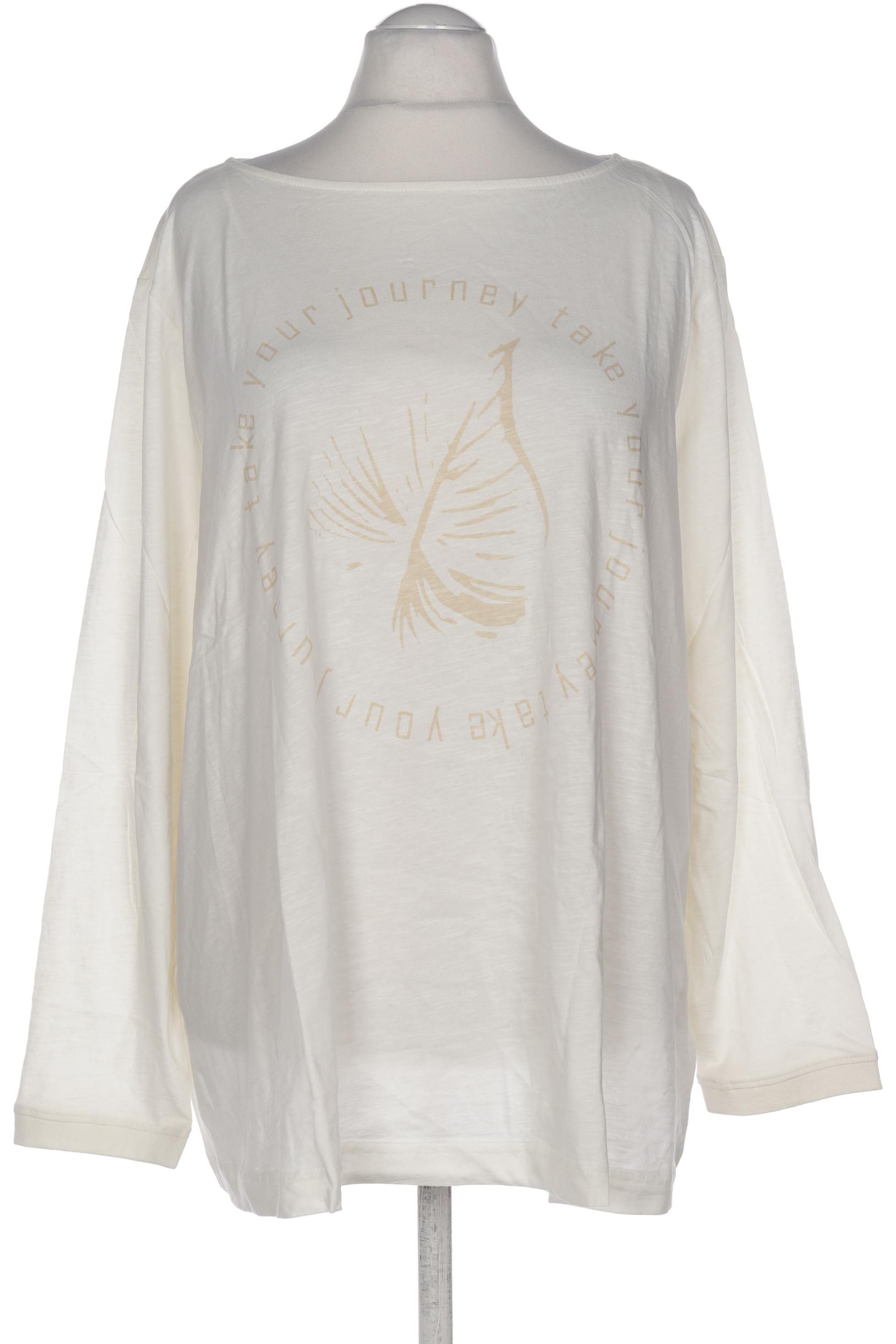 

sheego Damen Langarmshirt, cremeweiß, Gr. 56
