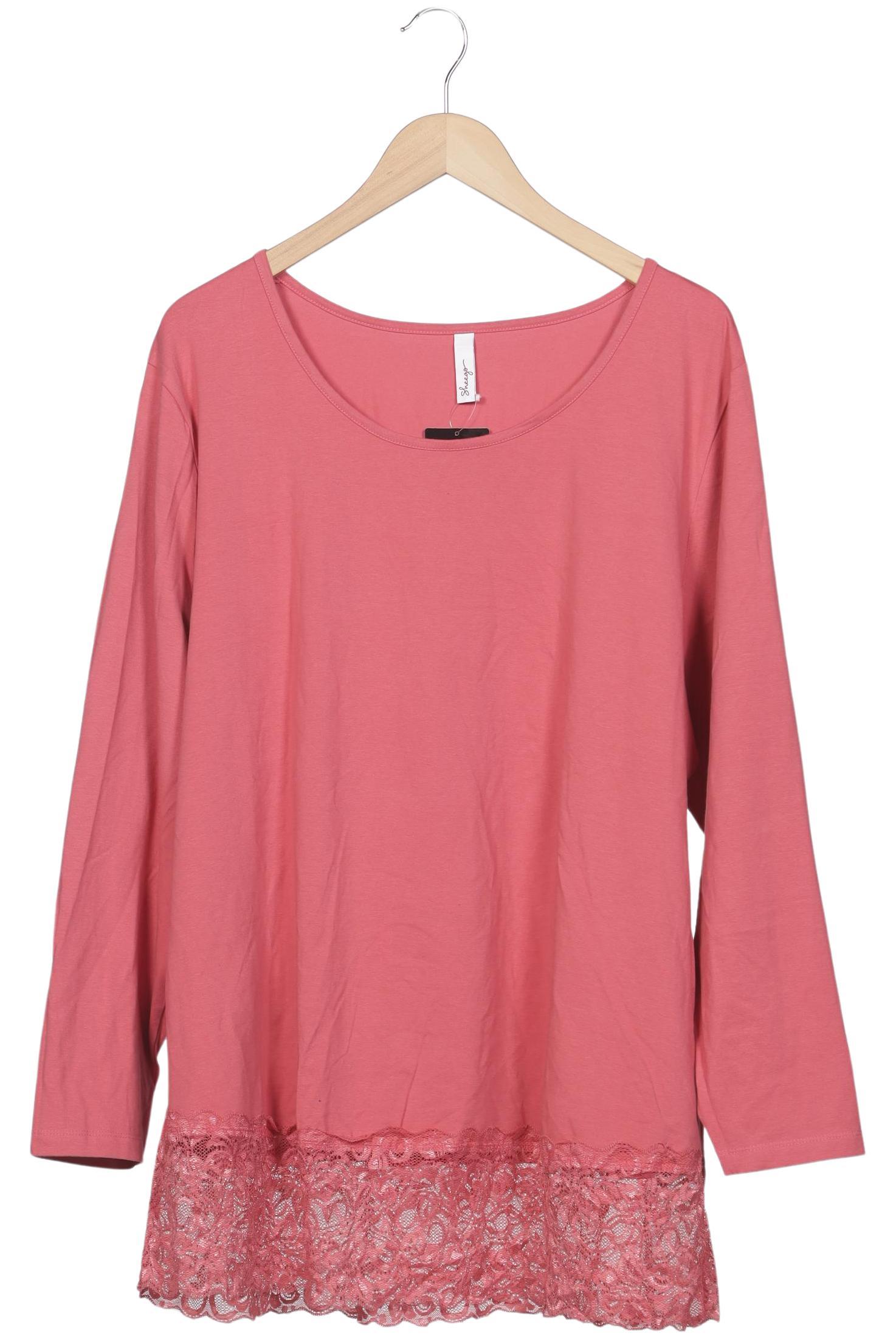 

sheego Damen Langarmshirt, pink, Gr. 52