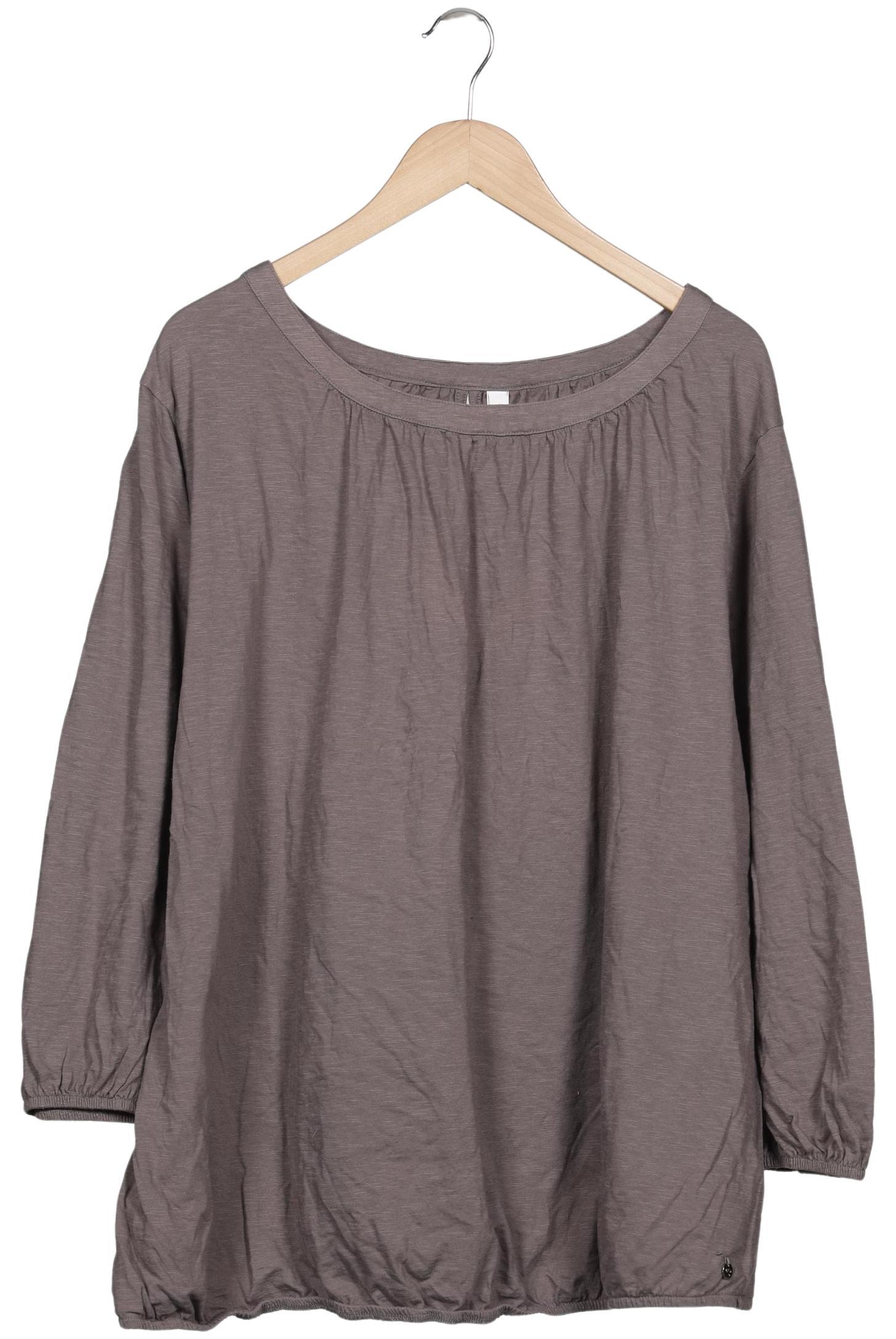

sheego Damen Langarmshirt, grau, Gr. 56