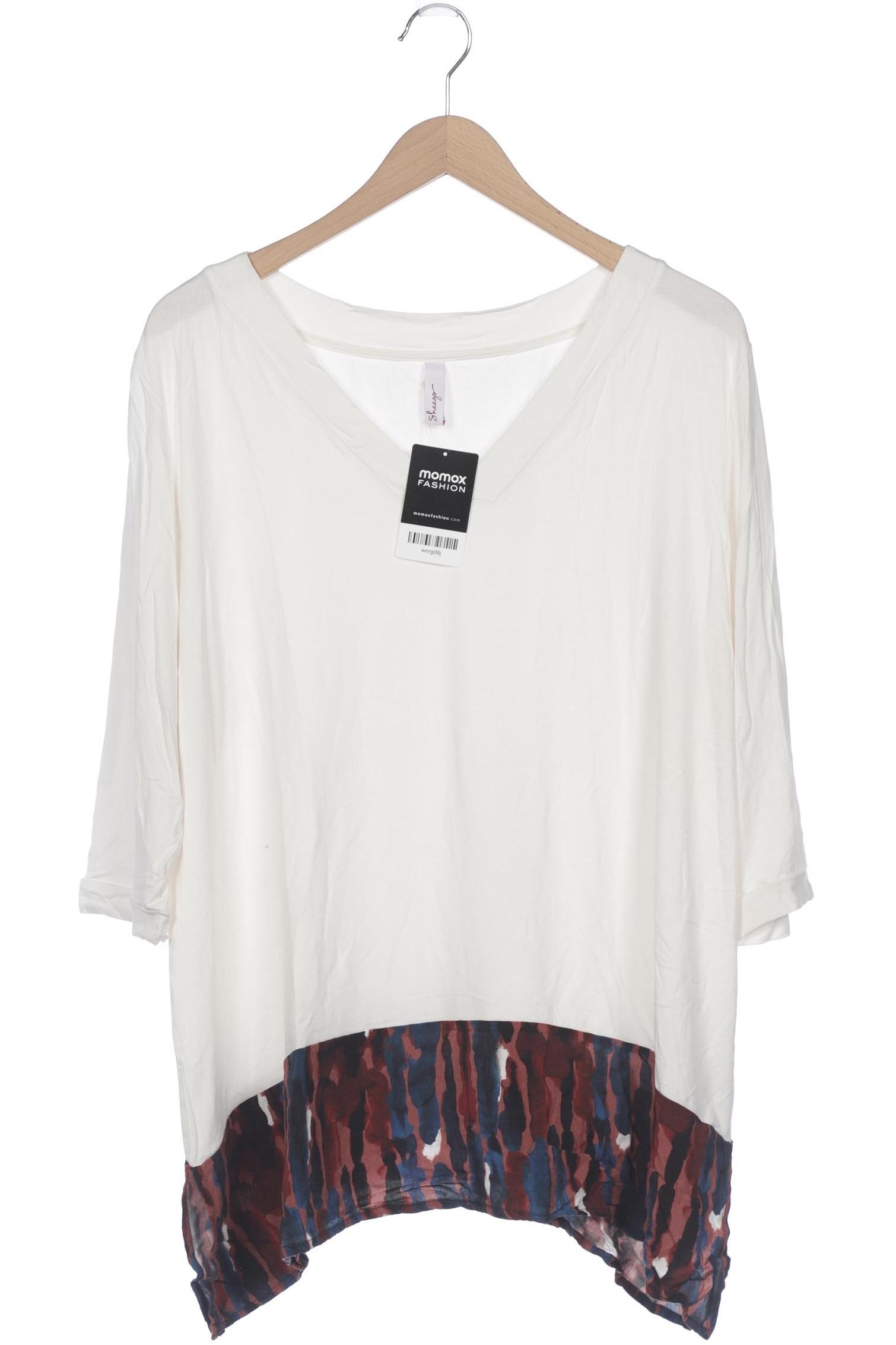 

sheego Damen Langarmshirt, weiß, Gr. 48