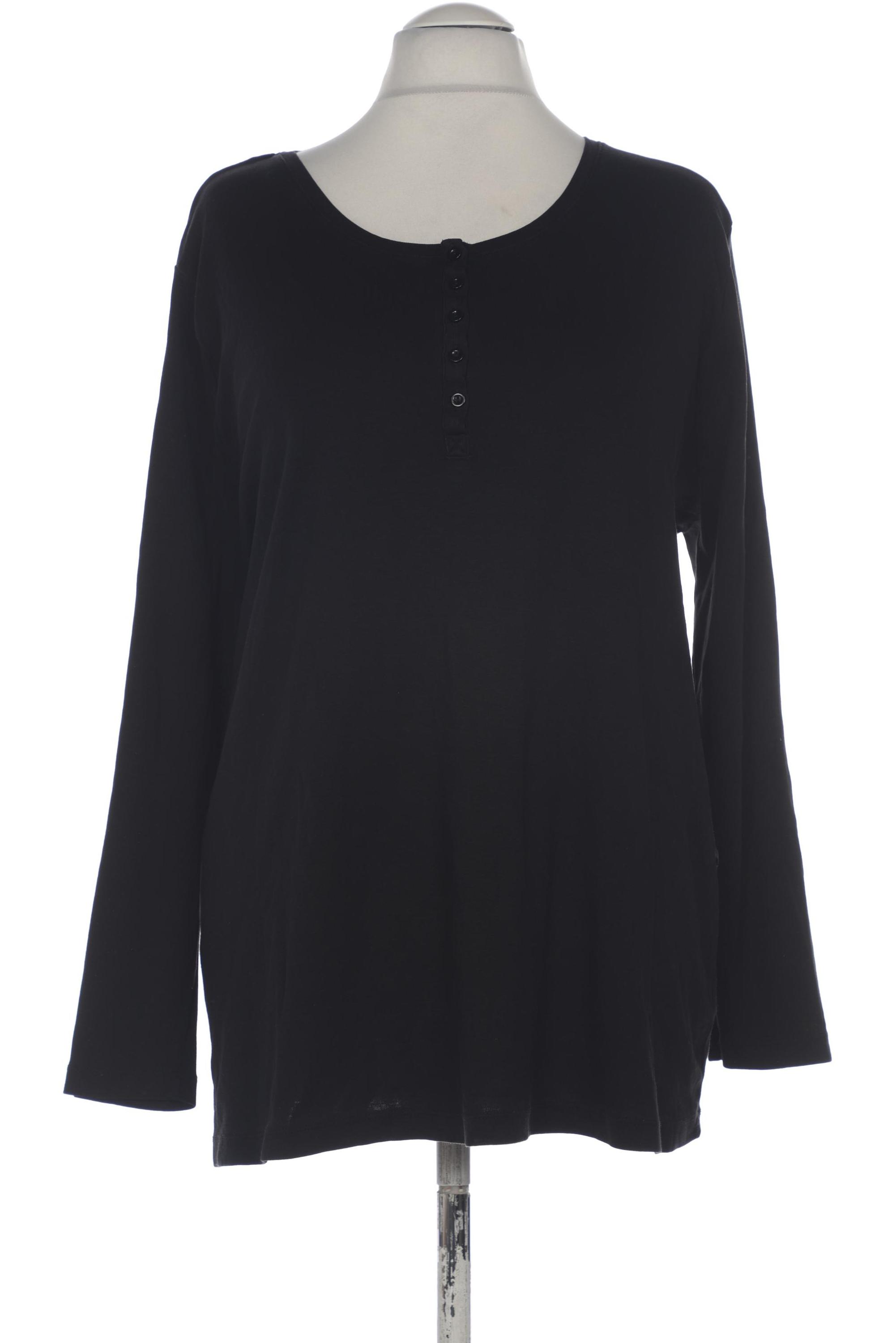 

sheego Damen Langarmshirt, schwarz, Gr. 52