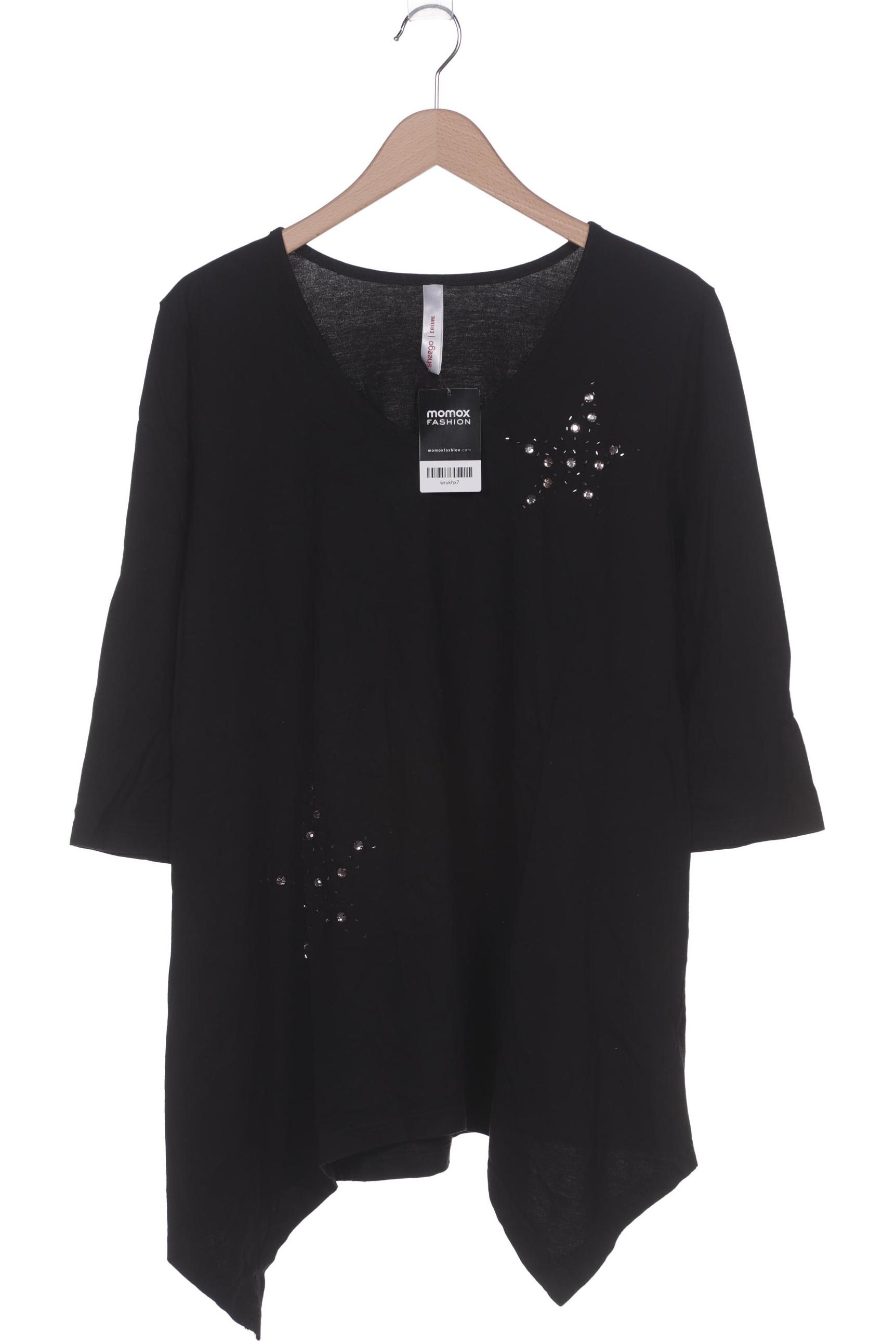 

sheego Damen Langarmshirt, schwarz, Gr. 44