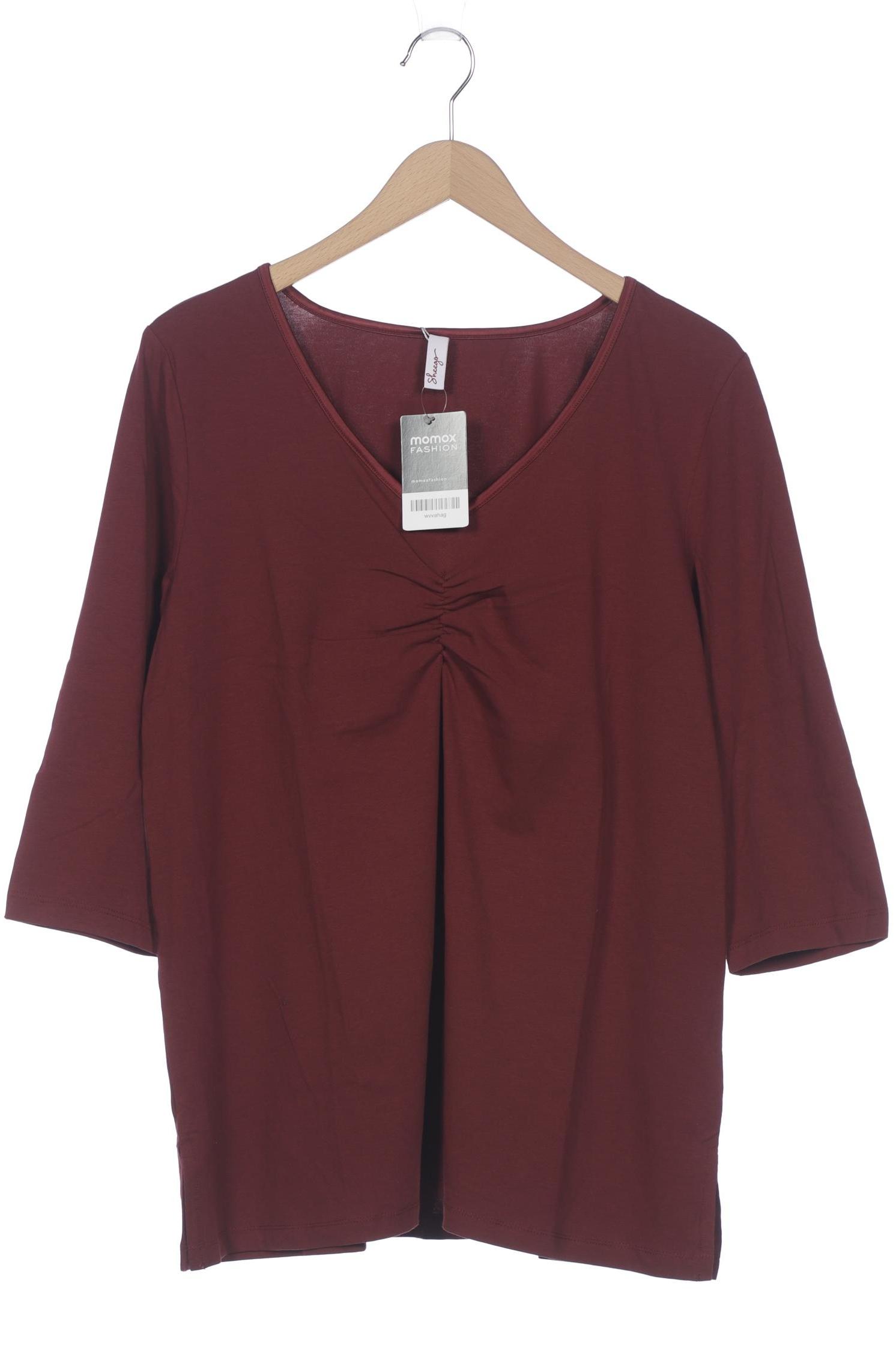 

sheego Damen Langarmshirt, bordeaux, Gr. 40