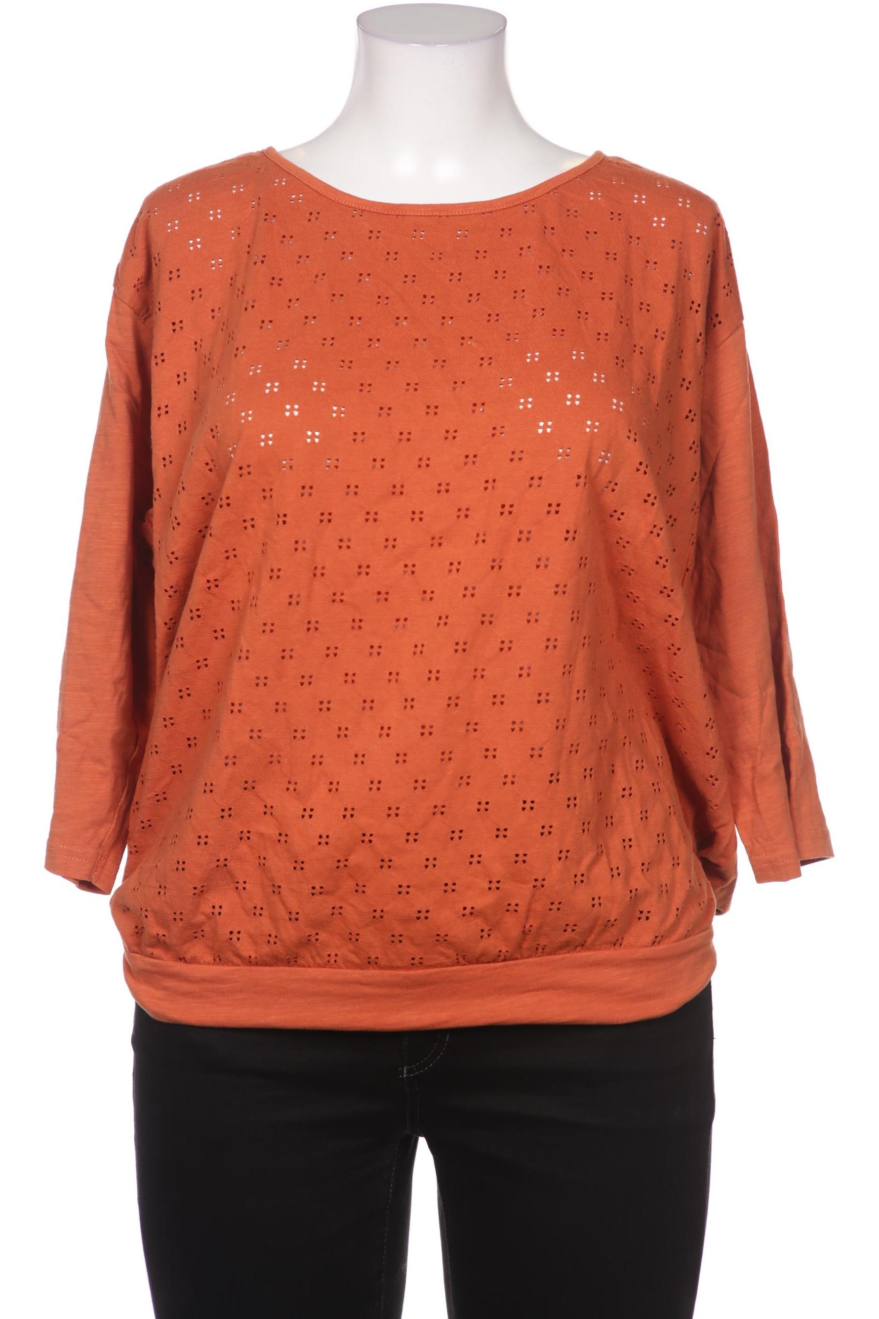 

sheego Damen Langarmshirt, orange, Gr. 48