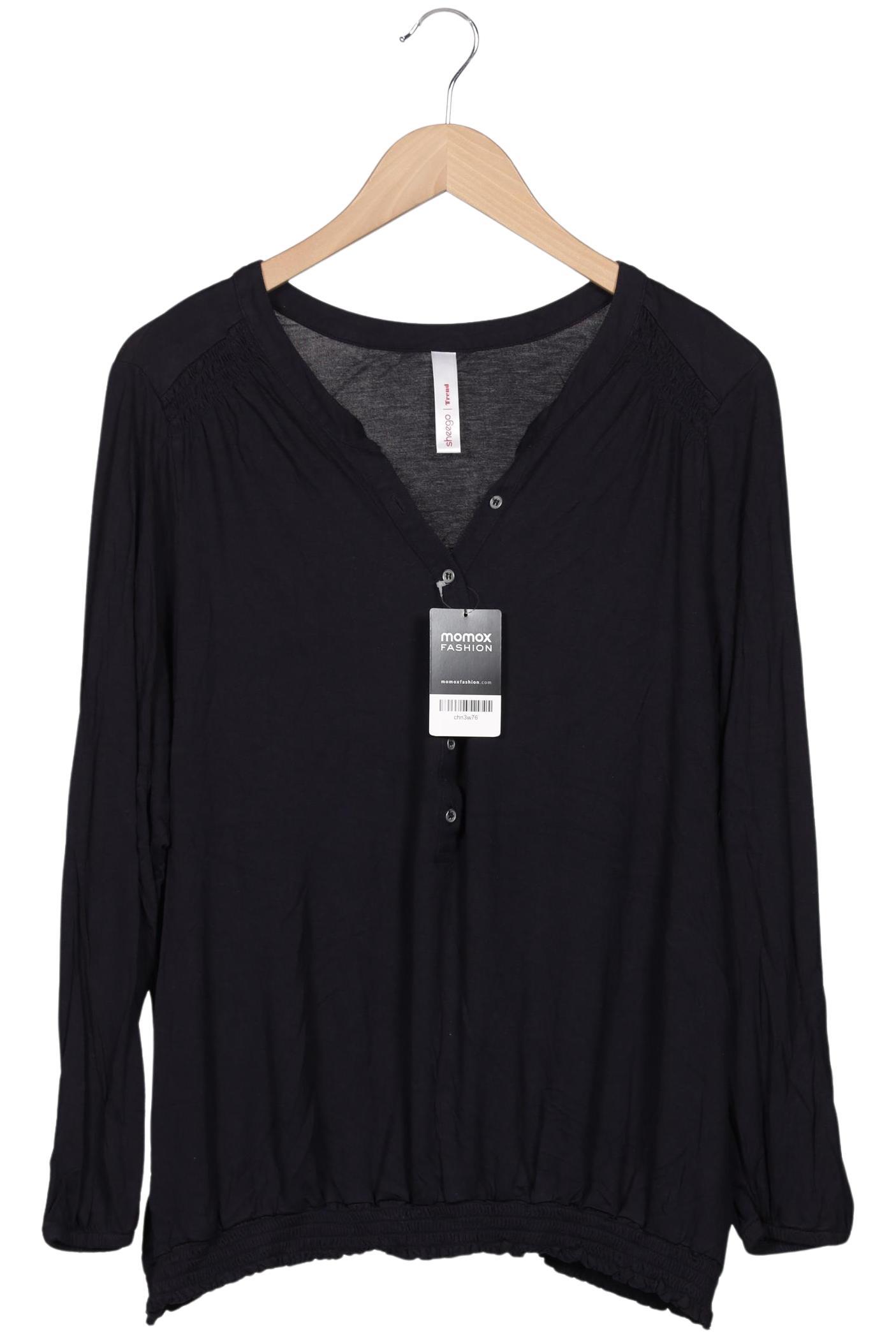 

sheego Damen Langarmshirt, marineblau, Gr. 48