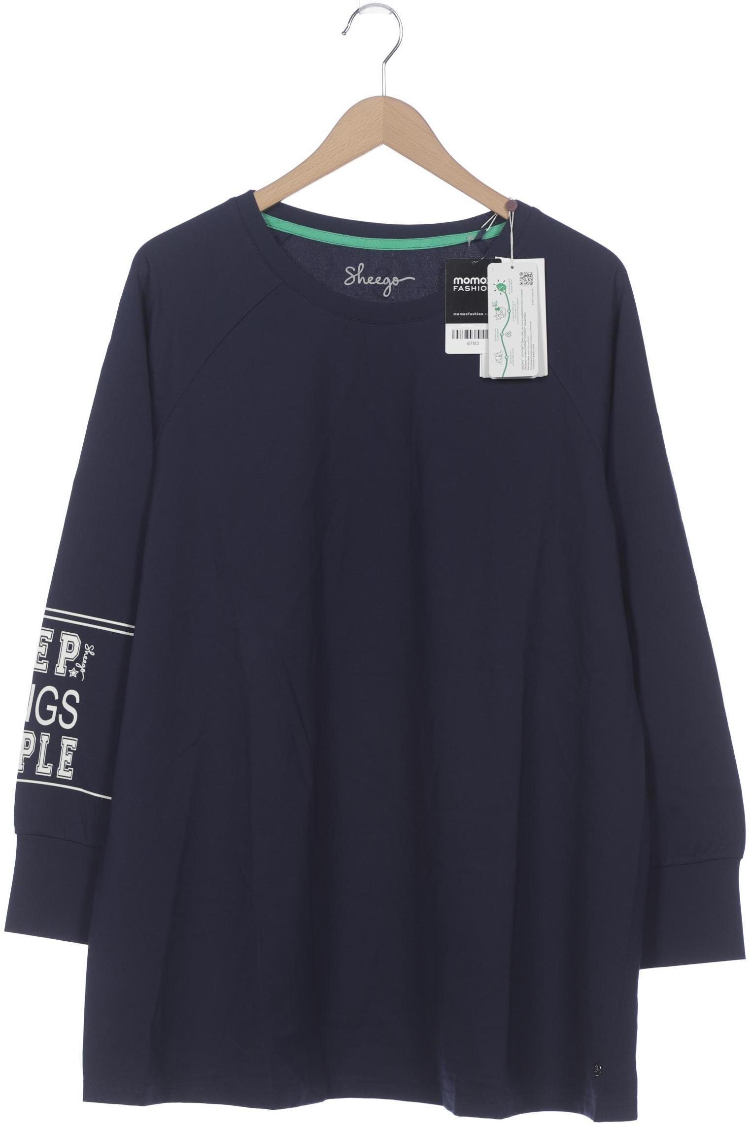 

sheego Damen Langarmshirt, marineblau, Gr. 44