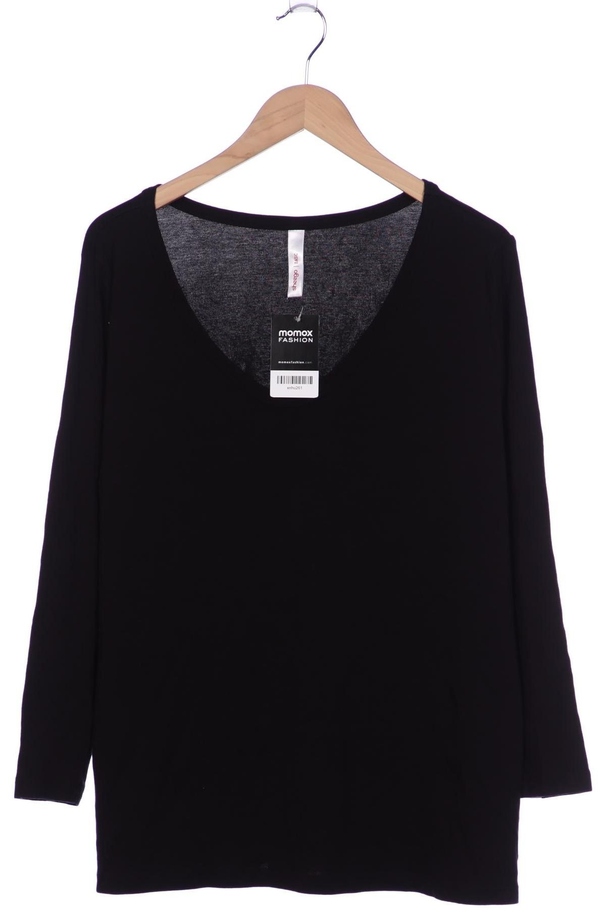 

sheego Damen Langarmshirt, schwarz, Gr. 44