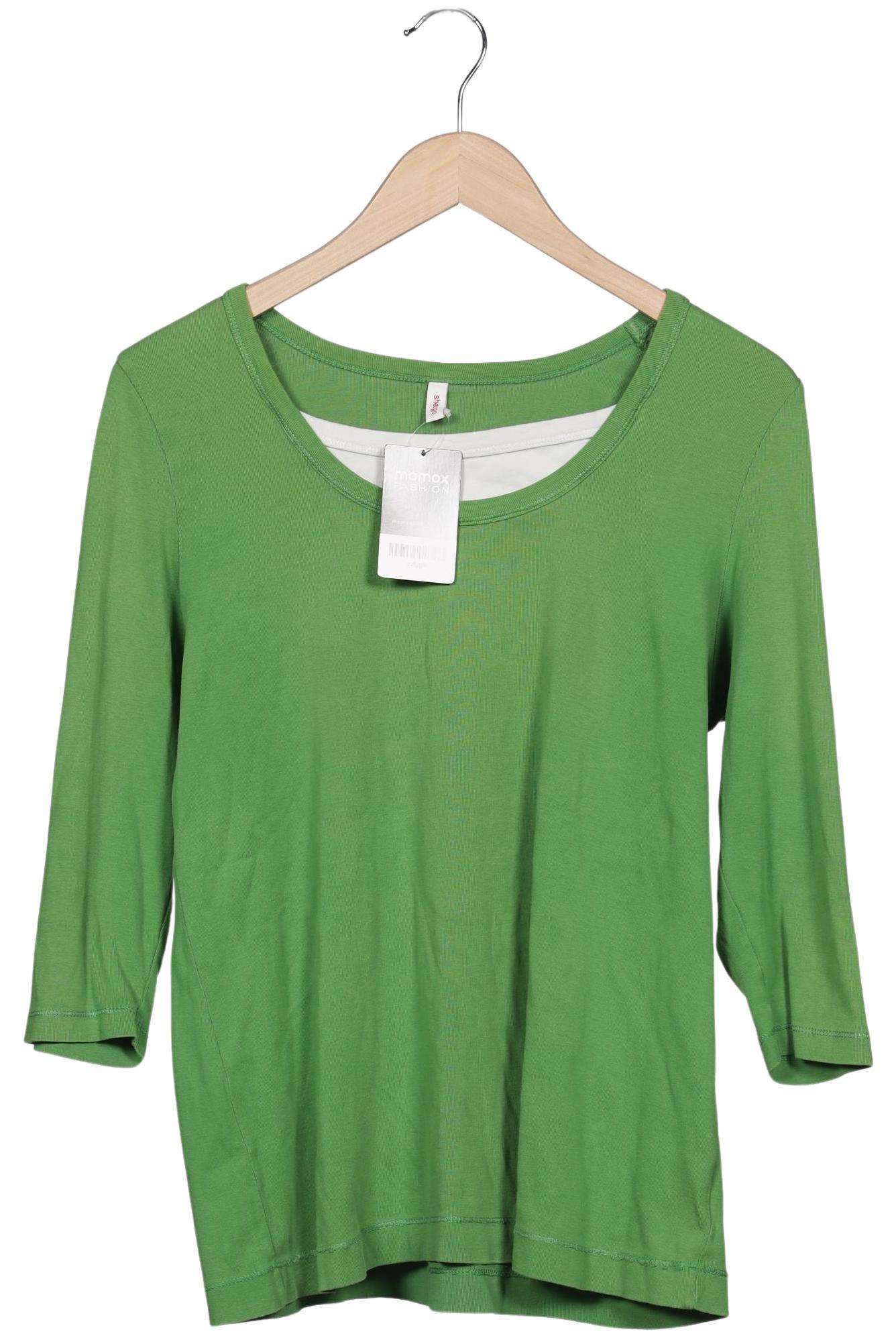 

sheego Damen Langarmshirt, grün, Gr. 44