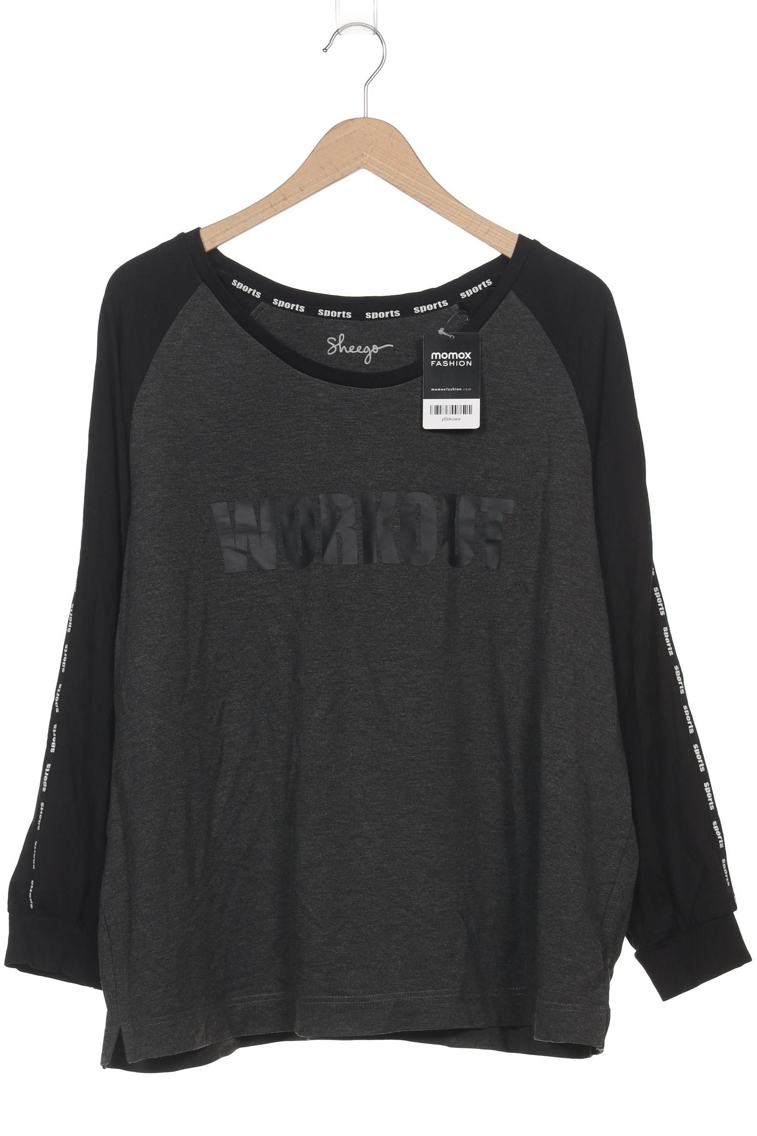 

sheego Damen Langarmshirt, grau, Gr. 52