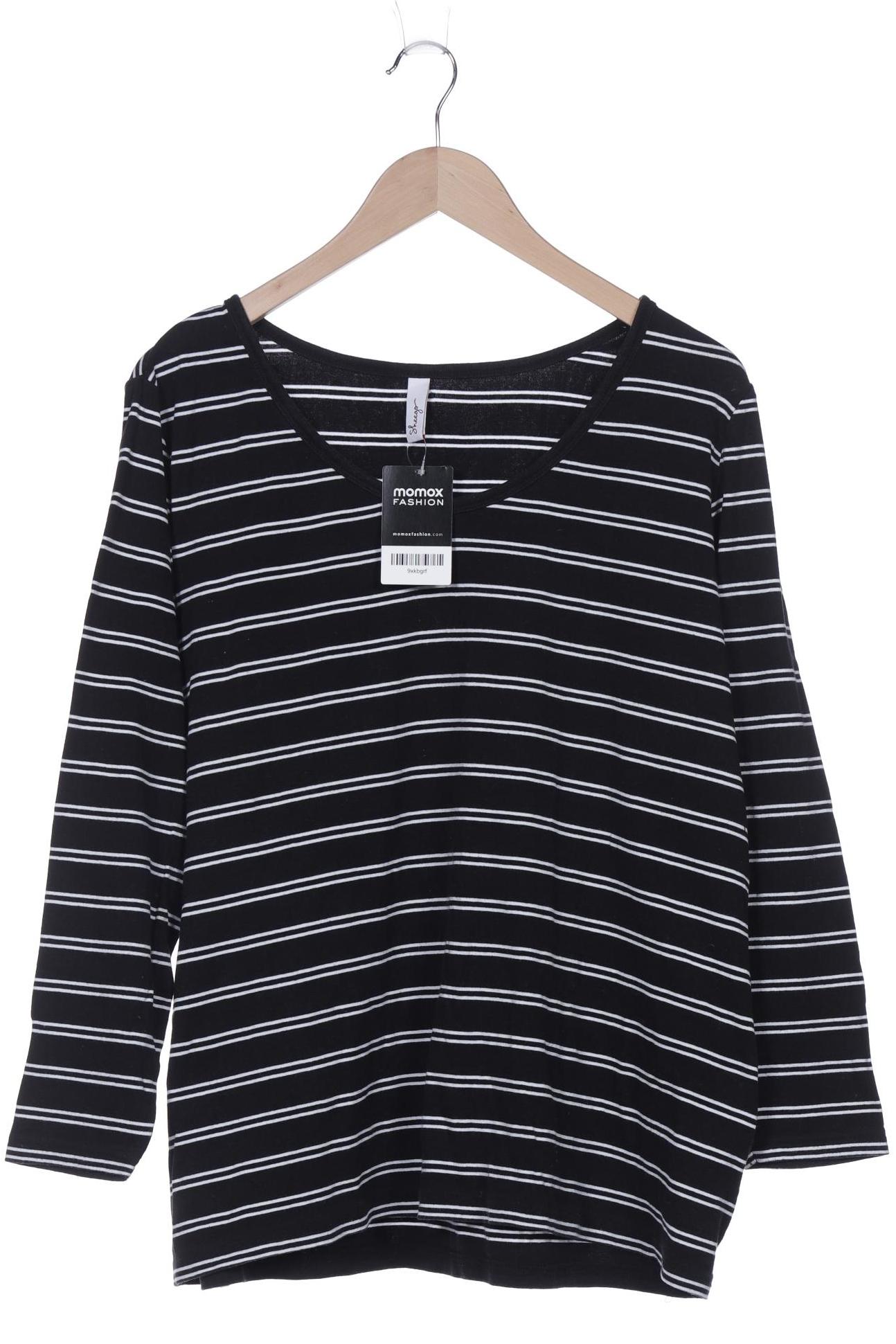 

sheego Damen Langarmshirt, schwarz, Gr. 48