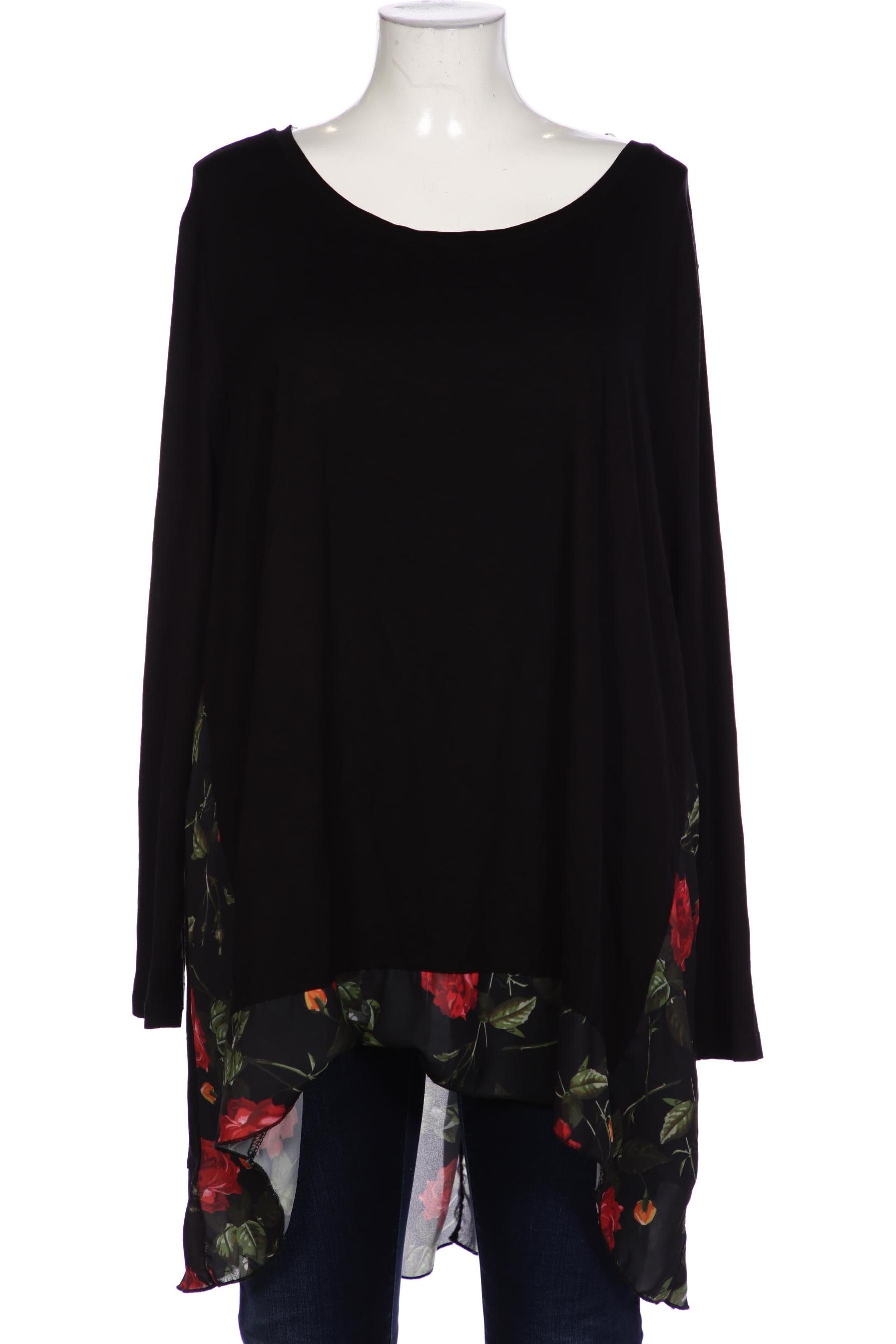 

sheego Damen Langarmshirt, schwarz, Gr. 48