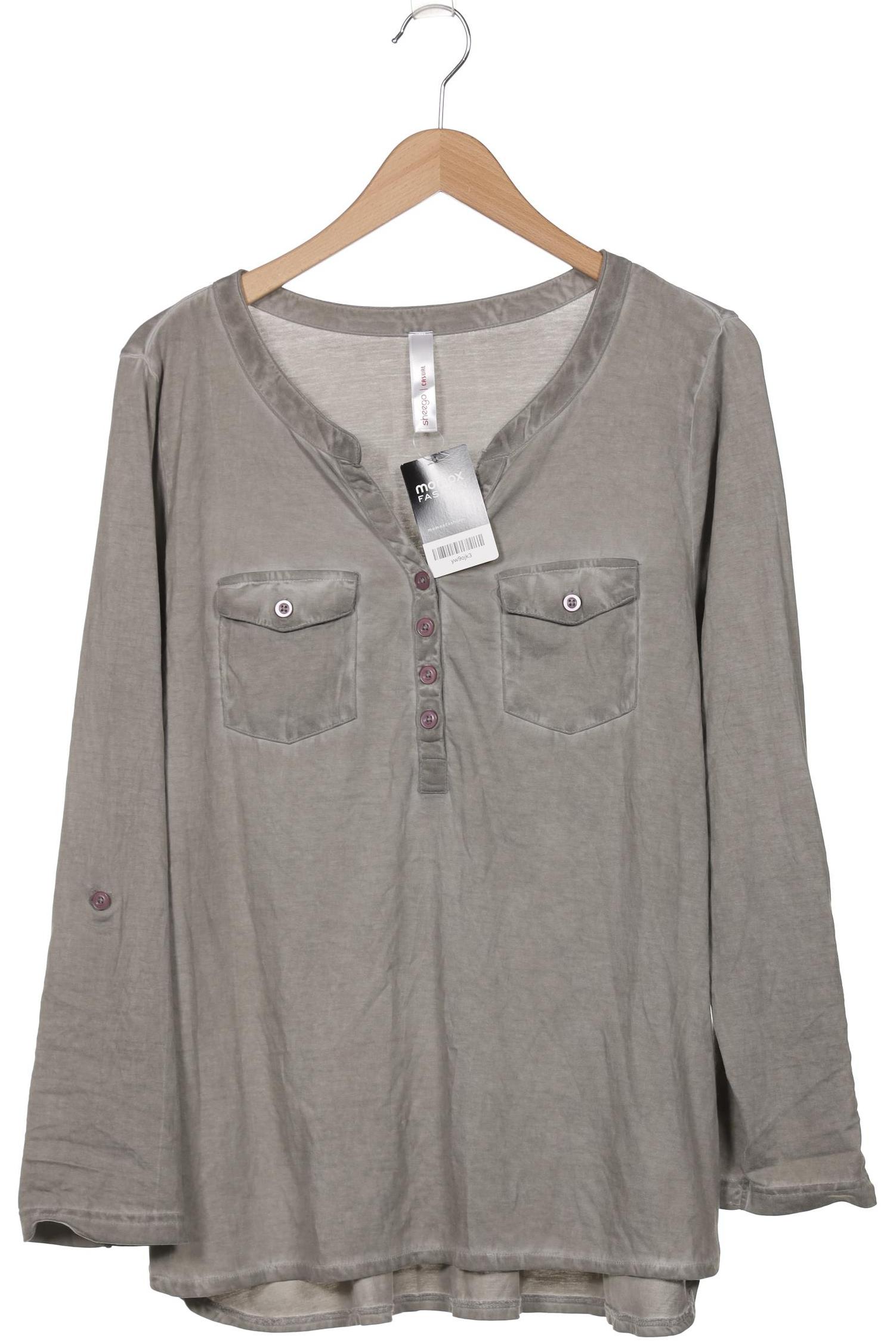 

sheego Damen Langarmshirt, grau, Gr. 44