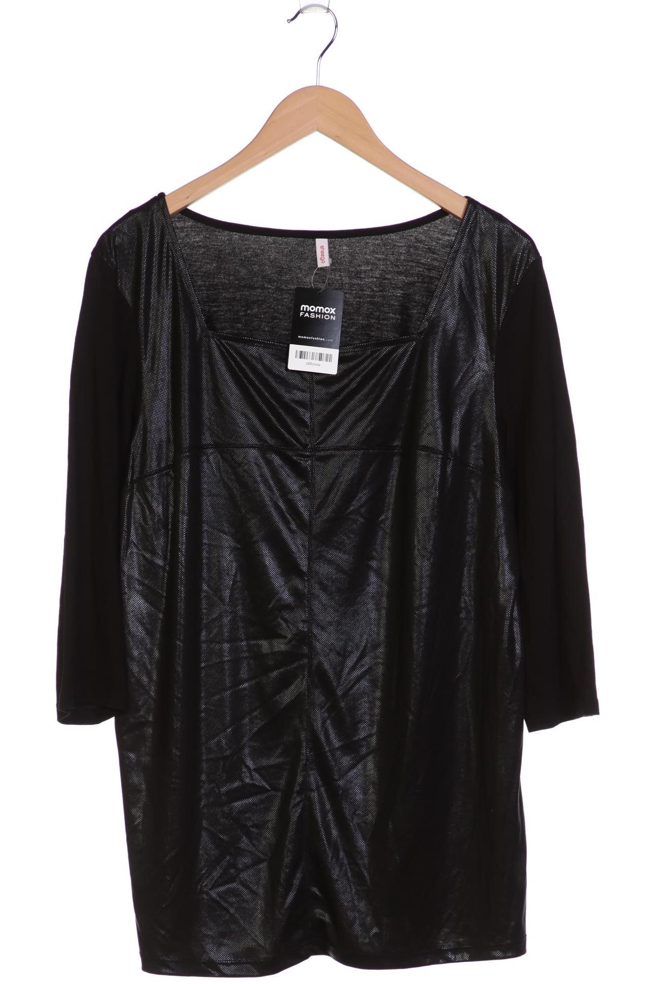 

sheego Damen Langarmshirt, schwarz, Gr. 46