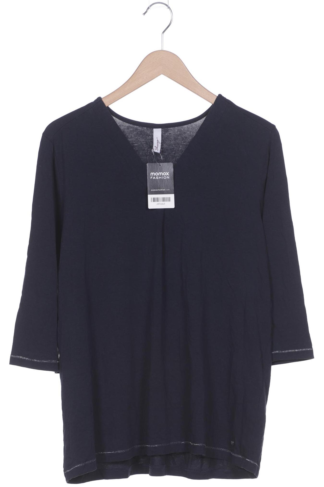 

sheego Damen Langarmshirt, marineblau, Gr. 40