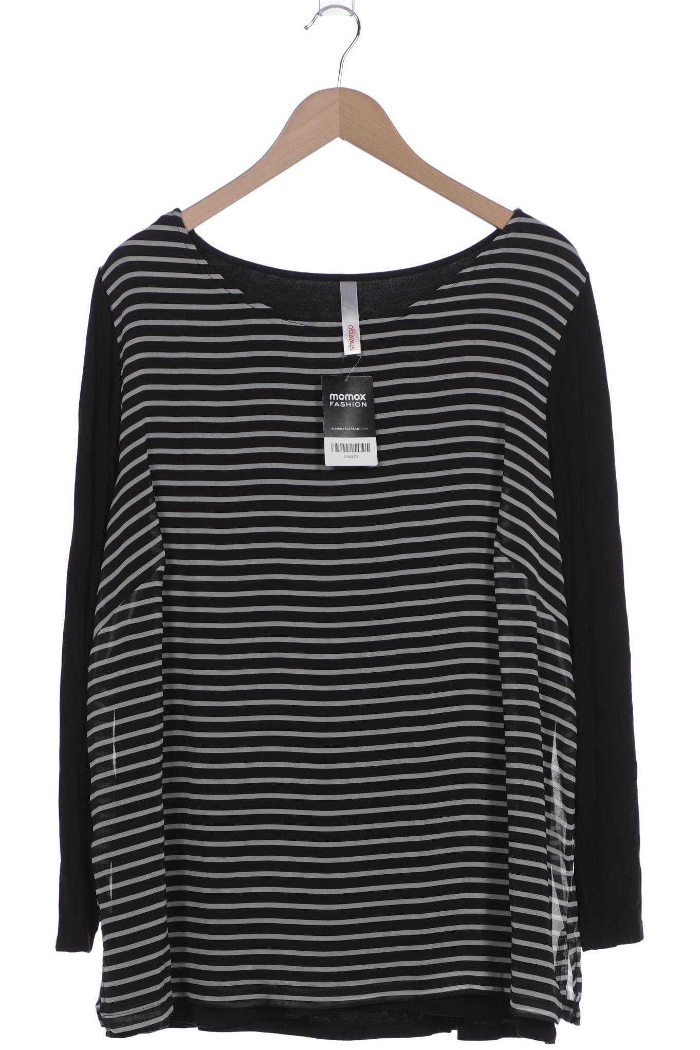 

sheego Damen Langarmshirt, schwarz, Gr. 48