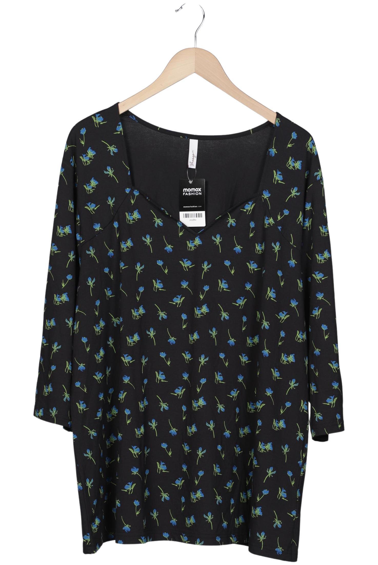 

sheego Damen Langarmshirt, schwarz, Gr. 52