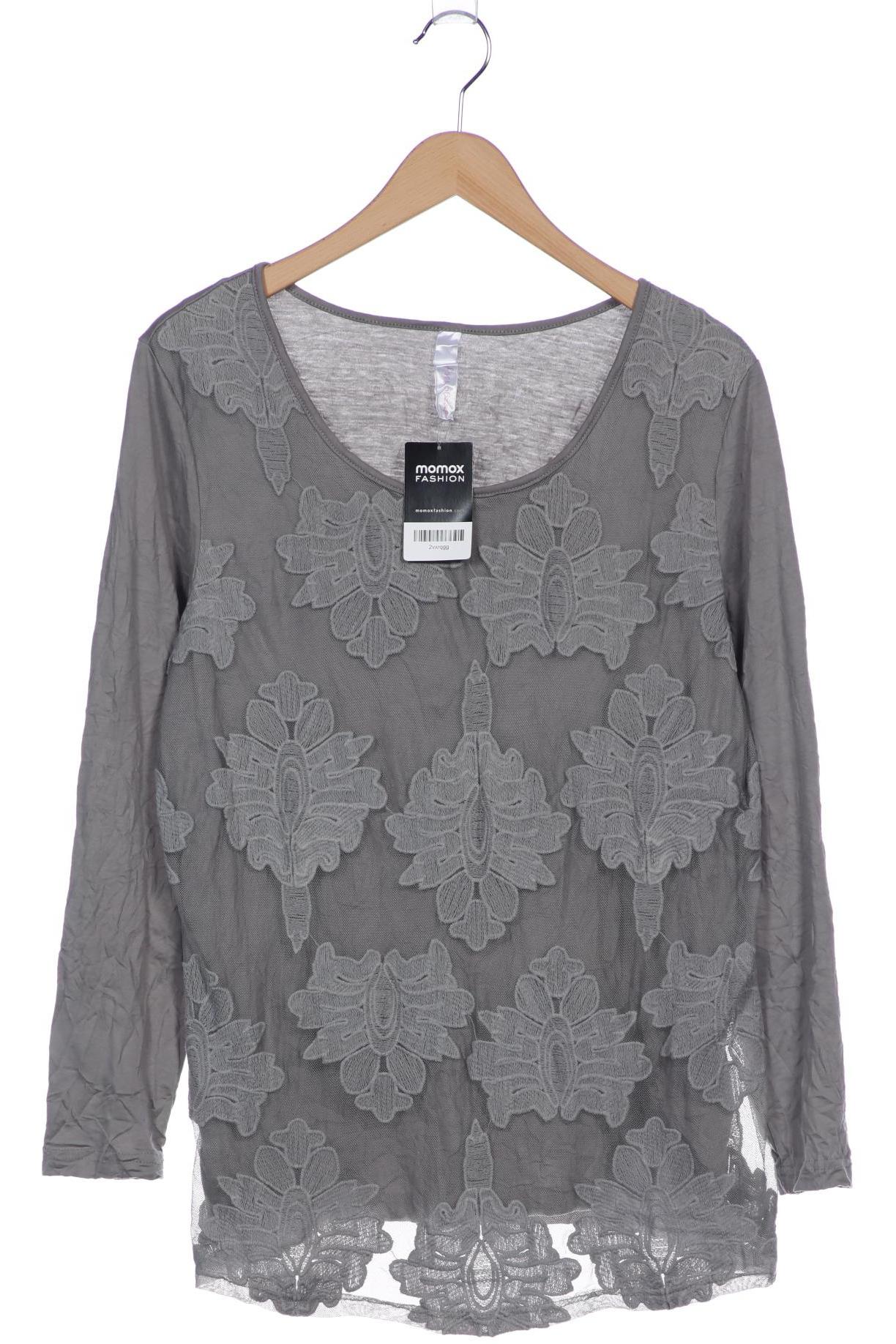 

sheego Damen Langarmshirt, grau, Gr. 40
