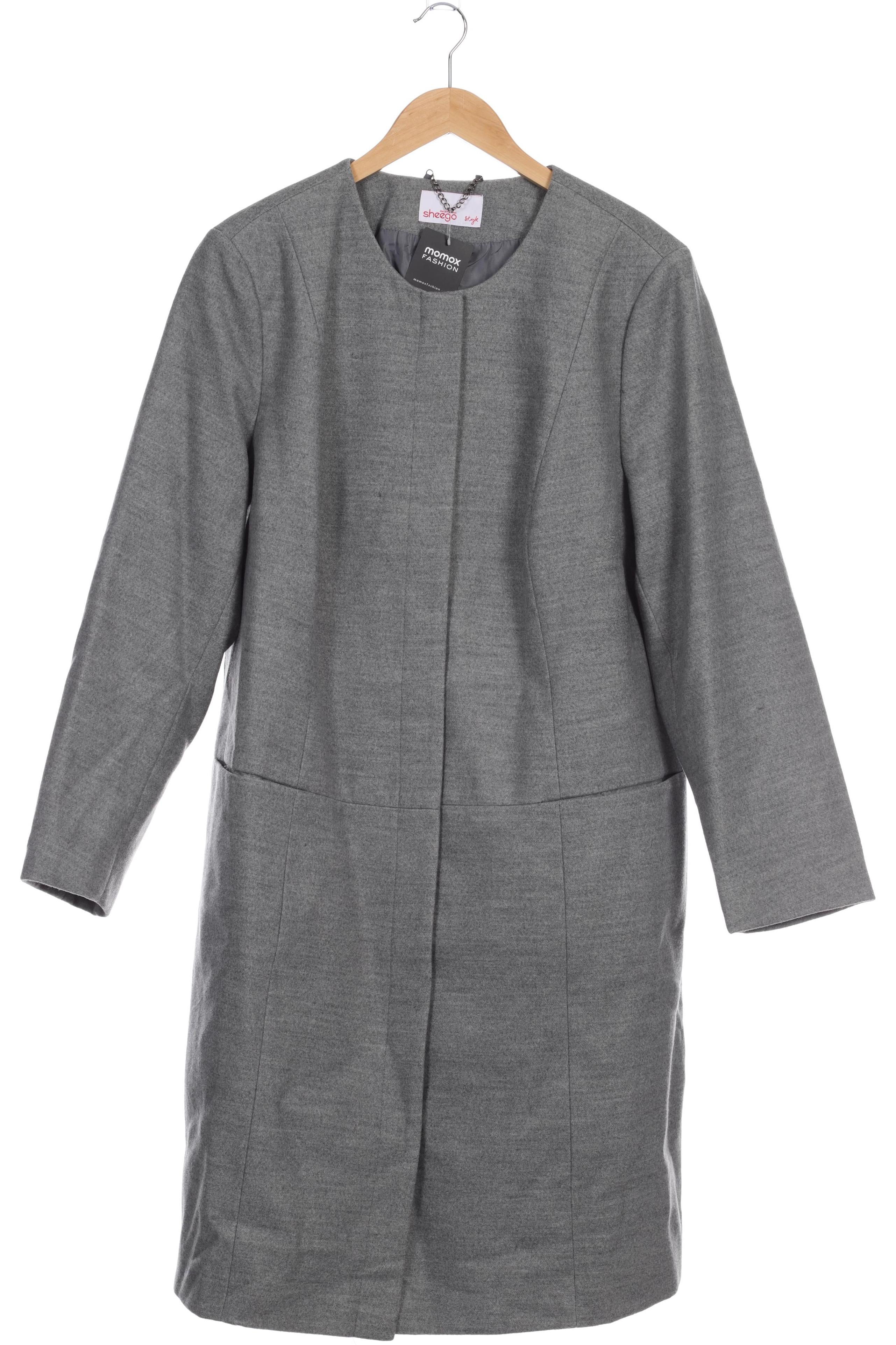 

sheego Damen Mantel, grau, Gr. 48