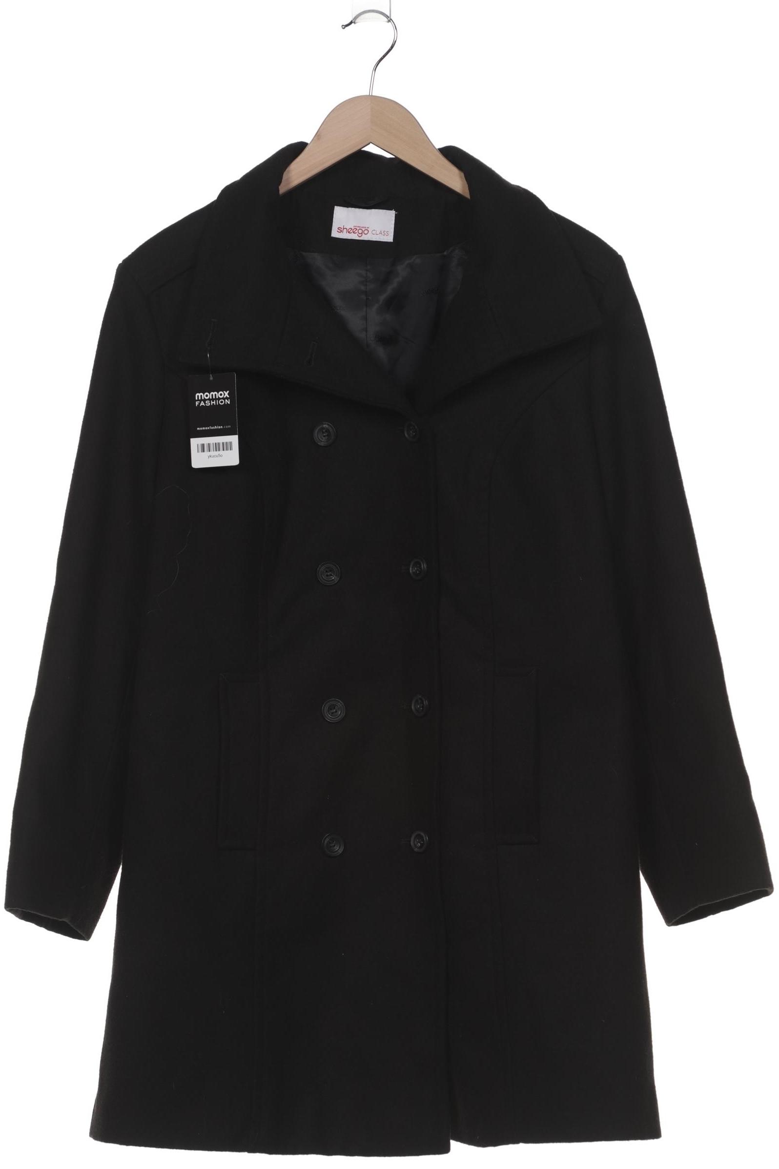 

sheego Damen Mantel, schwarz, Gr. 42