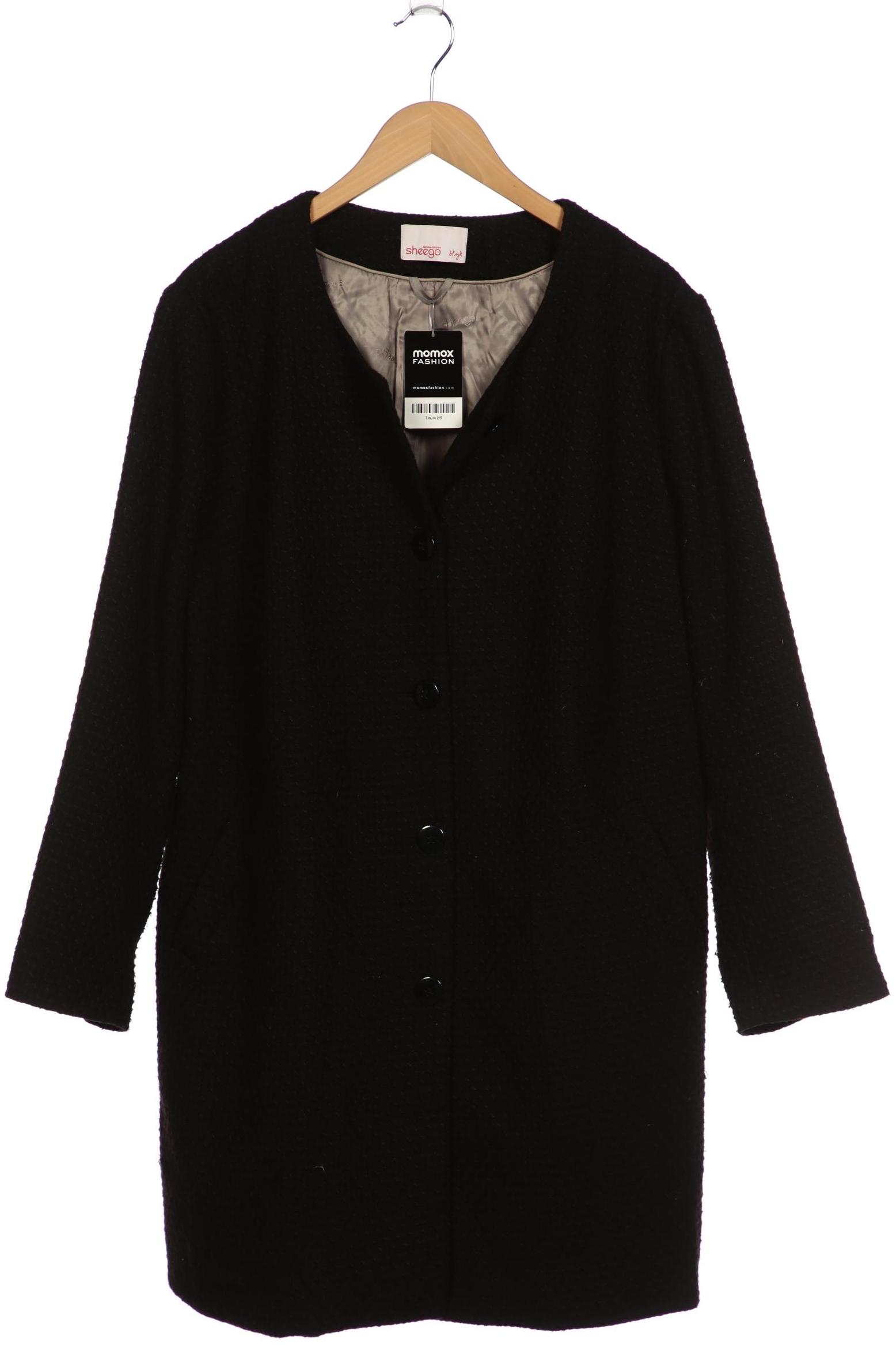 

sheego Damen Mantel, schwarz, Gr. 52