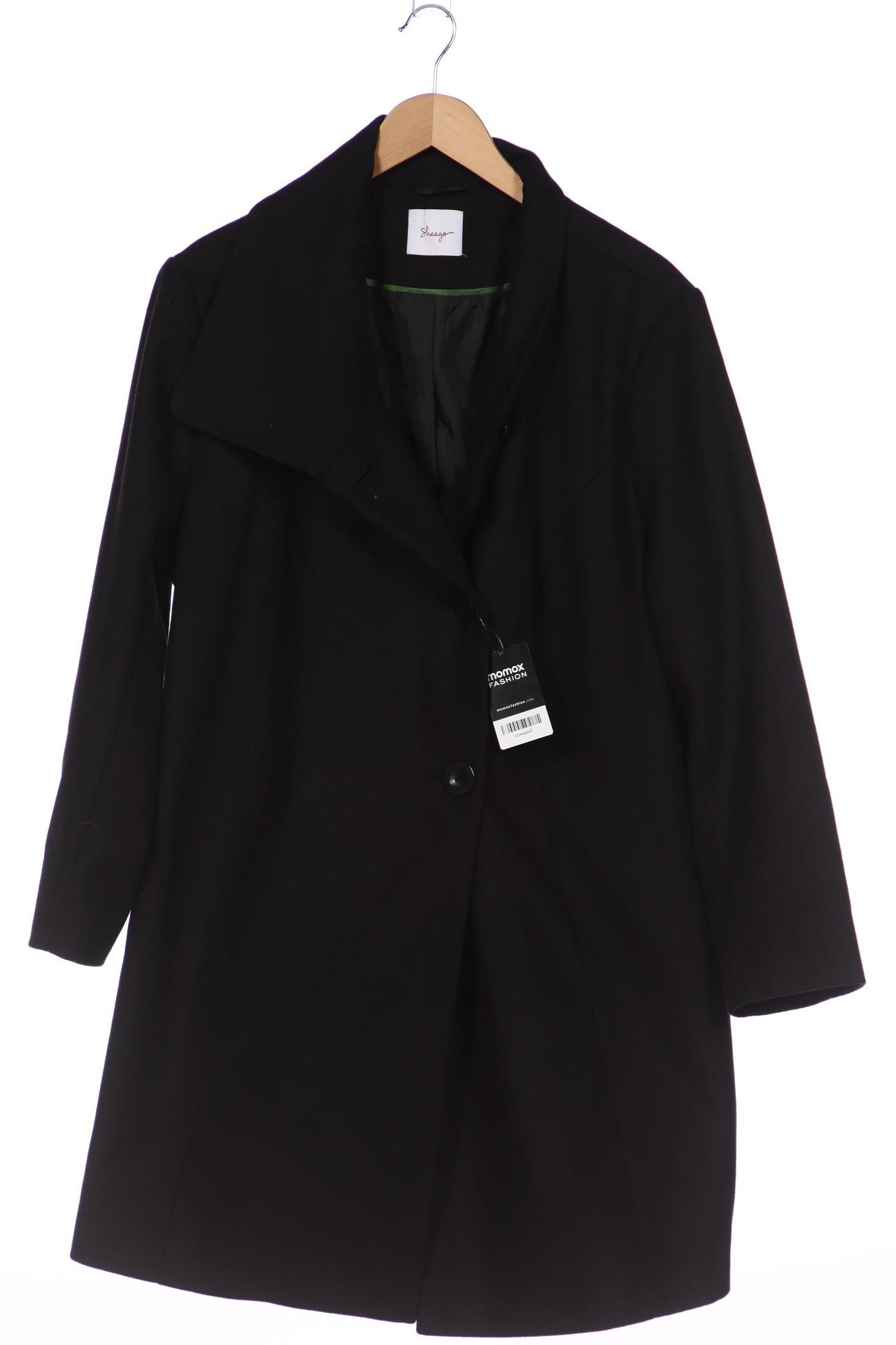 

sheego Damen Mantel, schwarz, Gr. 52