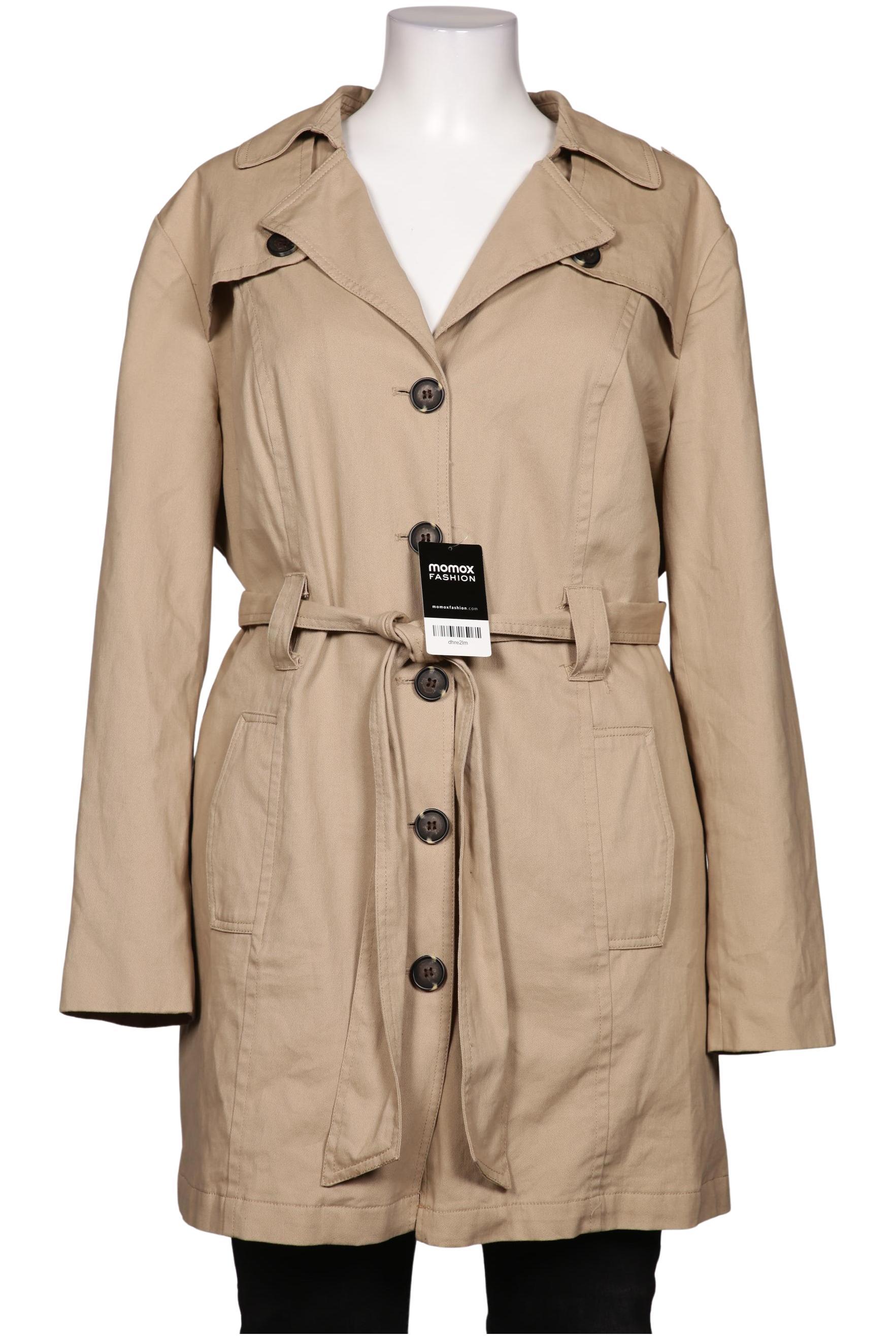 

sheego Damen Mantel, beige, Gr. 48