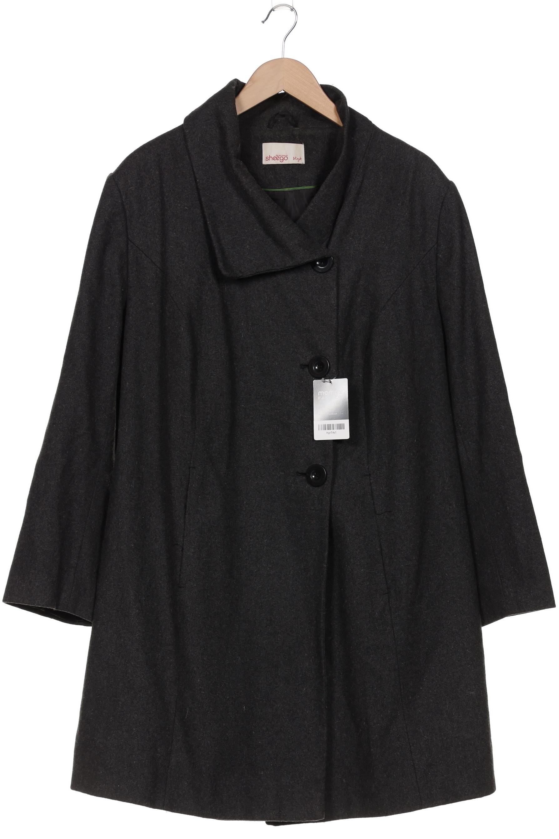 

sheego Damen Mantel, grau, Gr. 52