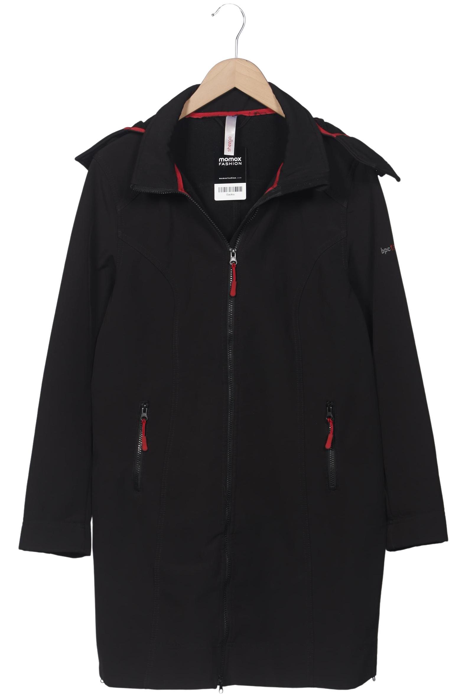 

sheego Damen Mantel, schwarz, Gr. 46