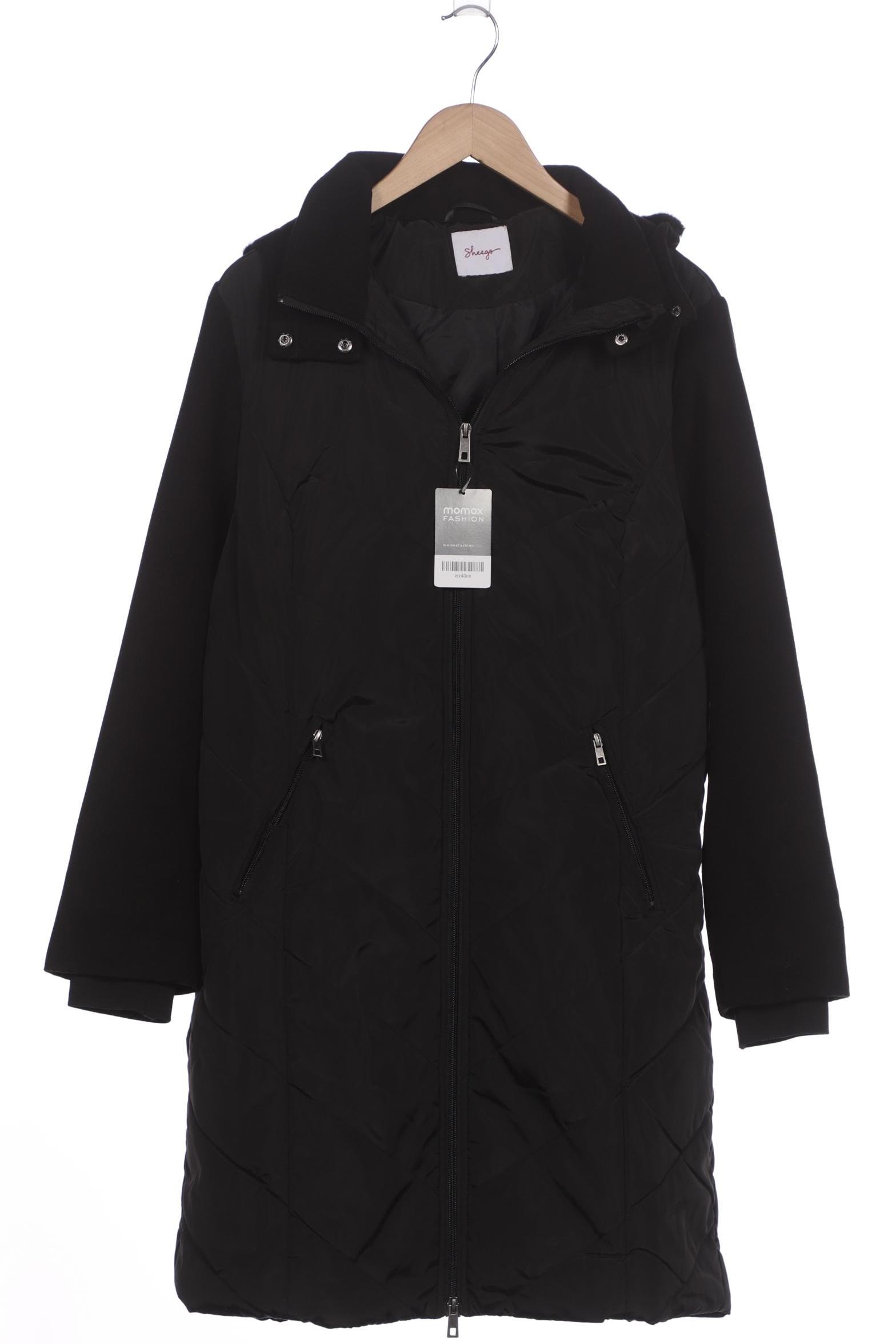 

sheego Damen Mantel, schwarz, Gr. 42