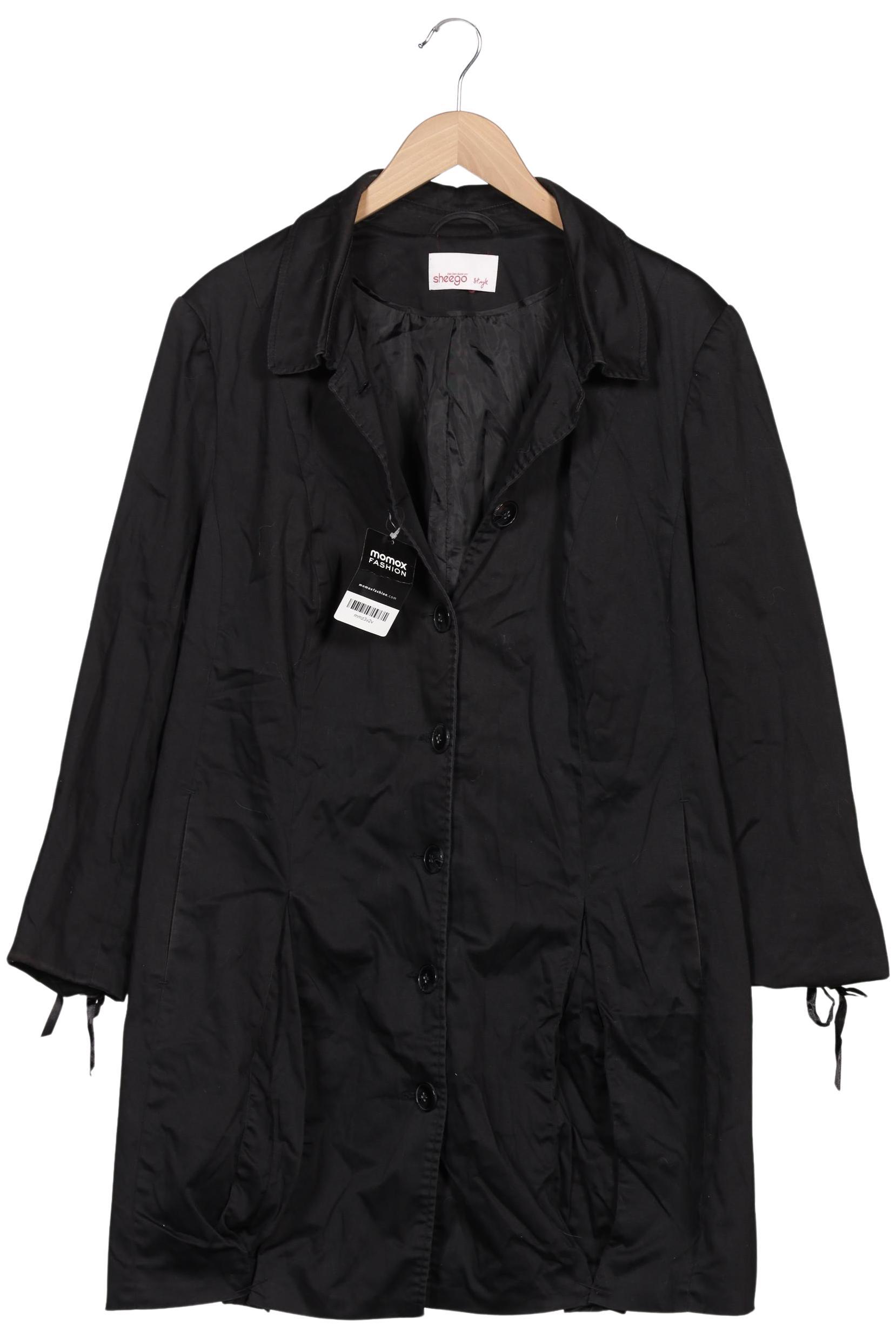 

sheego Damen Mantel, schwarz, Gr. 50