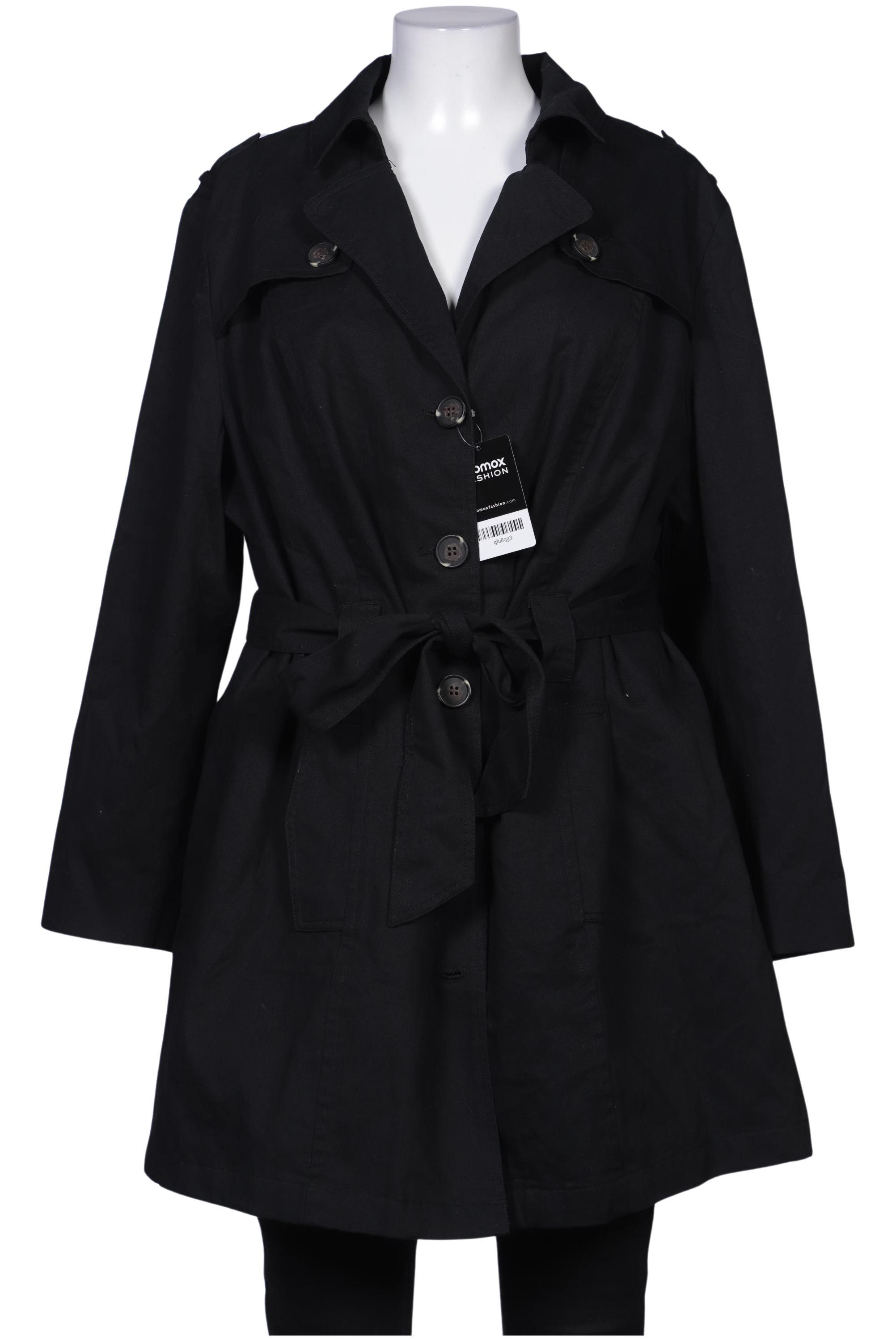 

sheego Damen Mantel, schwarz, Gr. 50