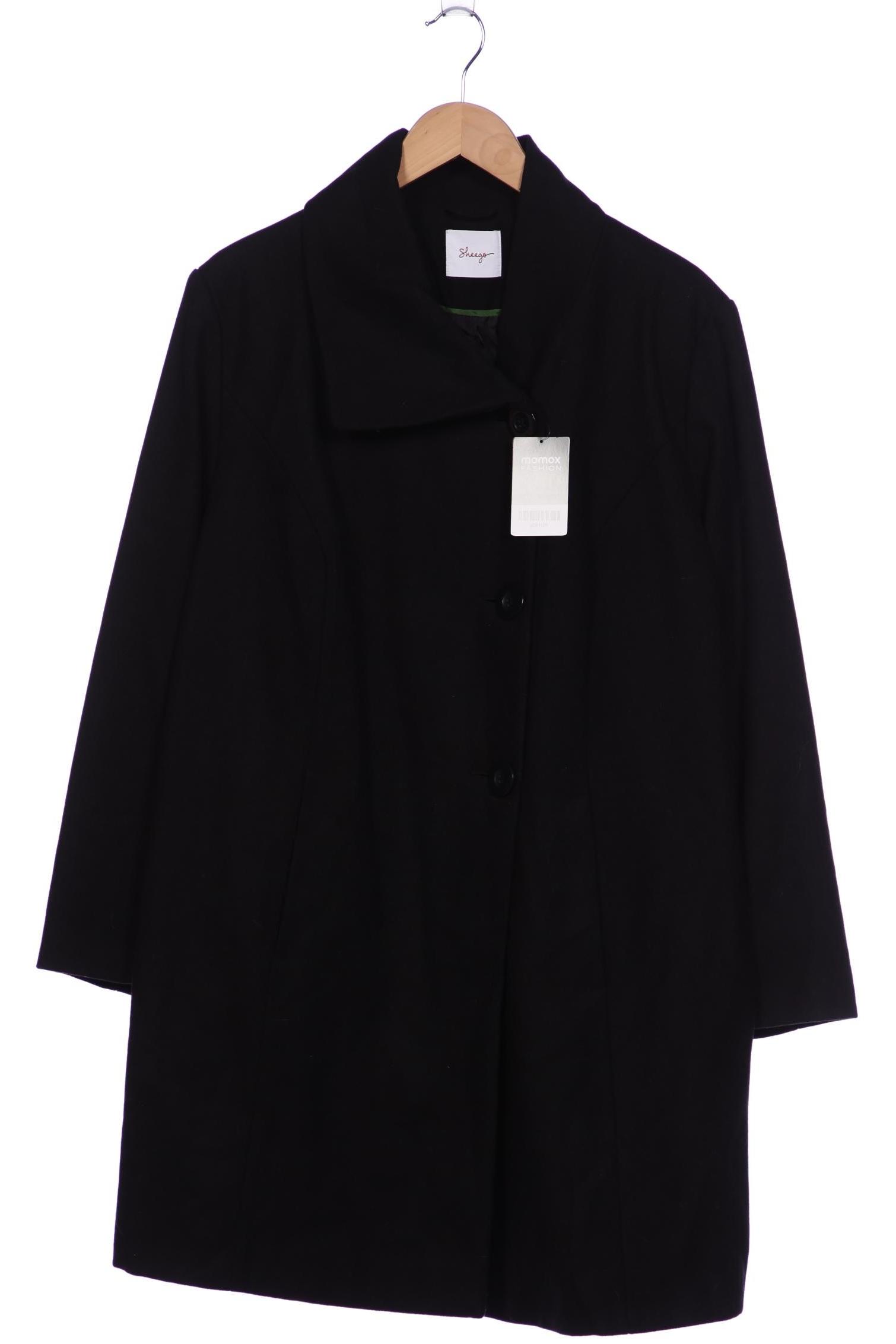 

sheego Damen Mantel, schwarz, Gr. 48