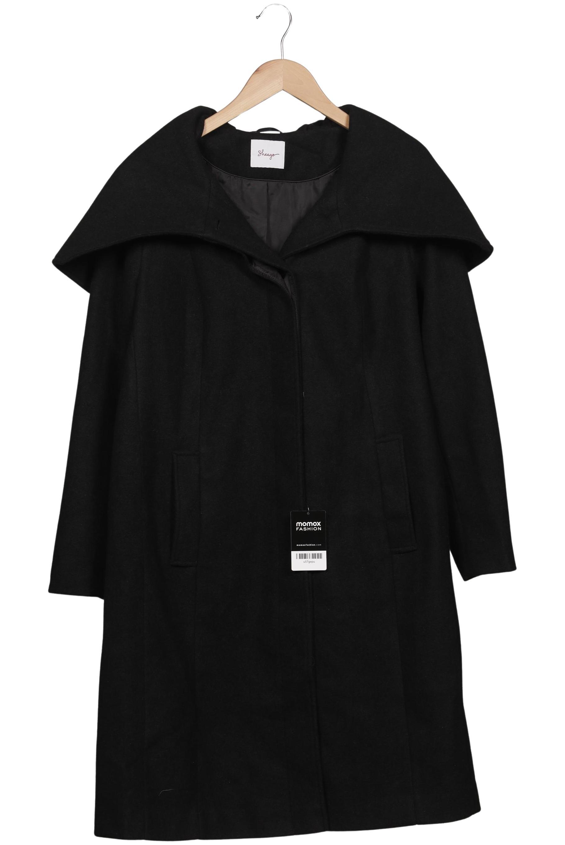 

sheego Damen Mantel, schwarz, Gr. 42