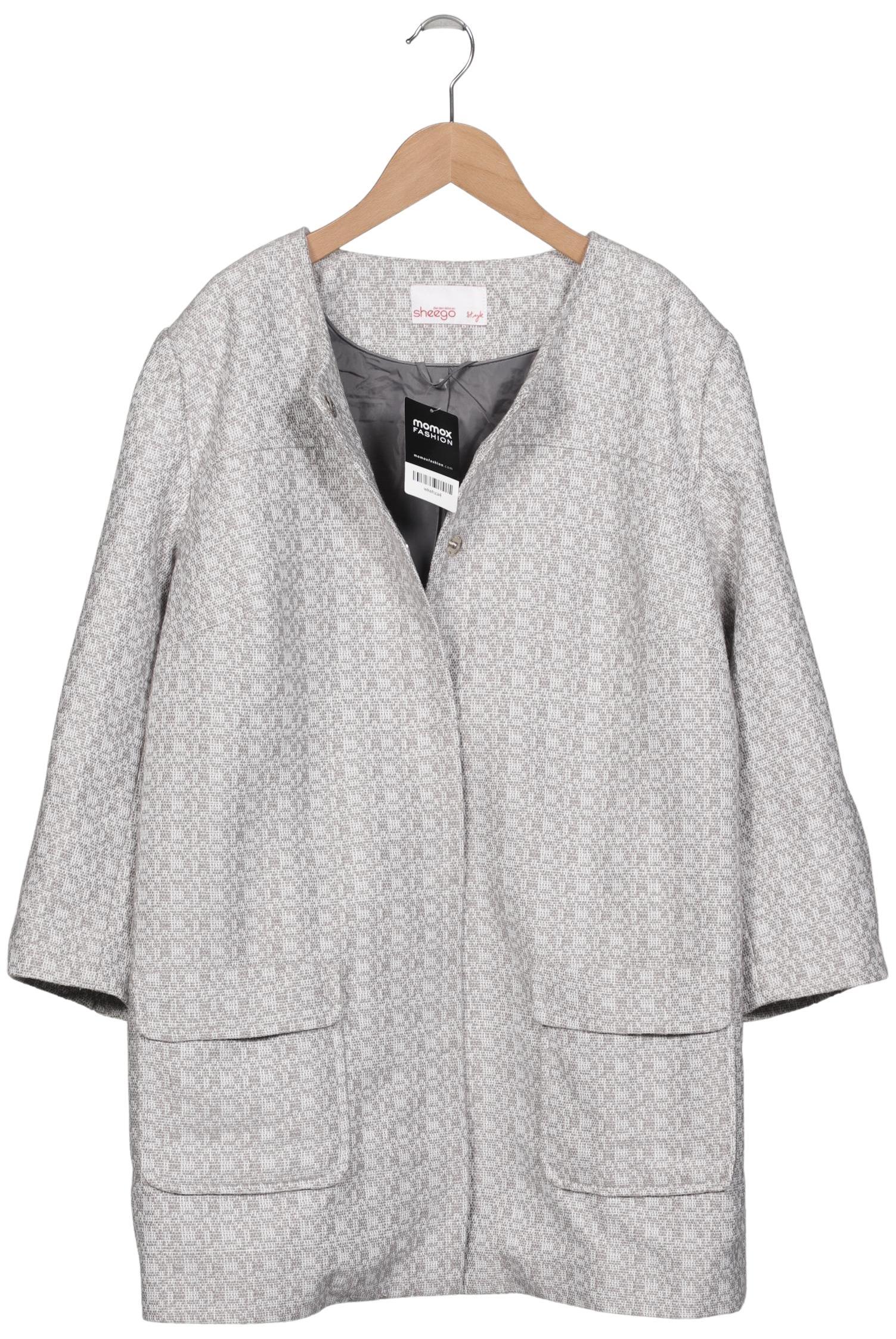 

sheego Damen Mantel, grau, Gr. 42