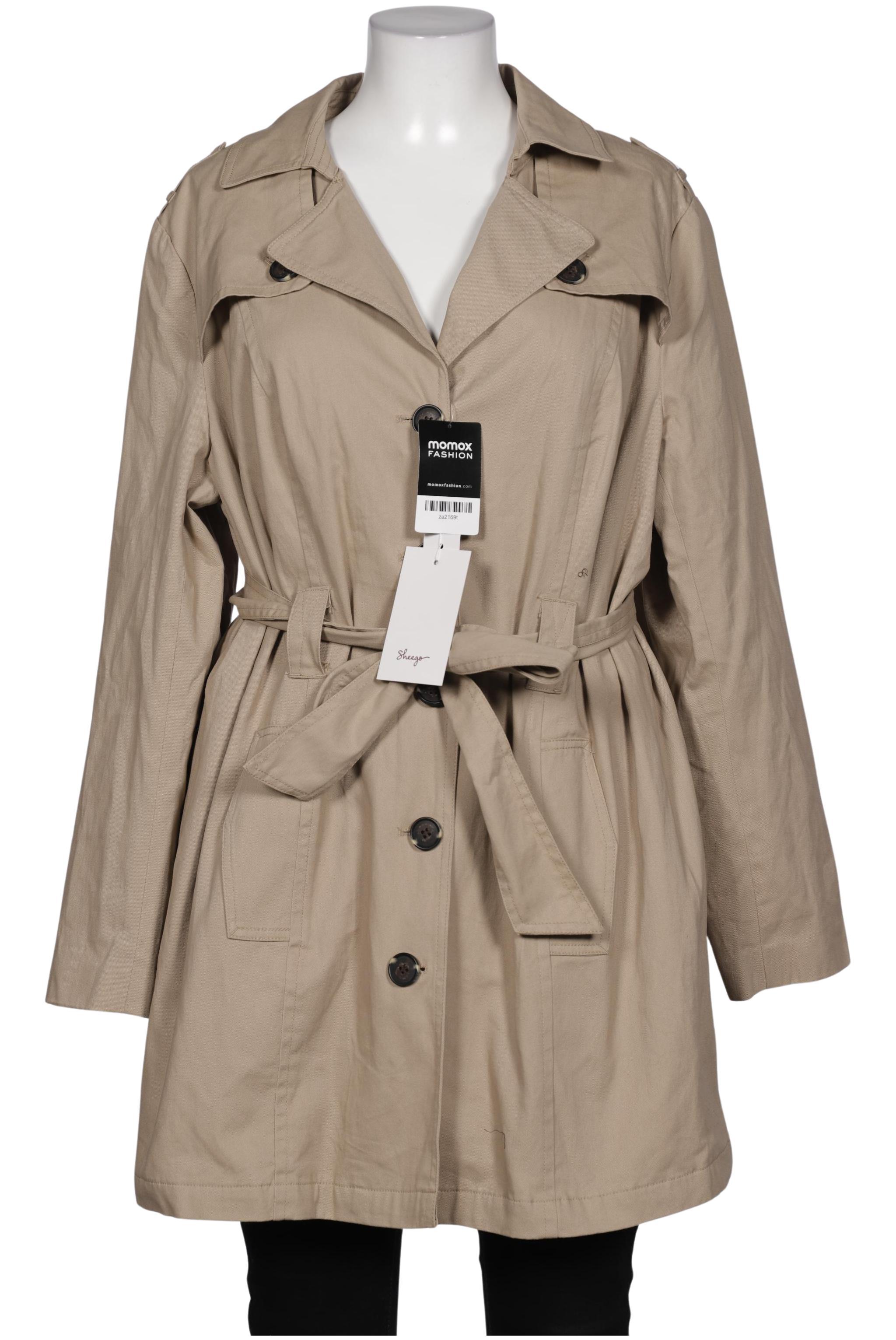 

sheego Damen Mantel, beige, Gr. 48