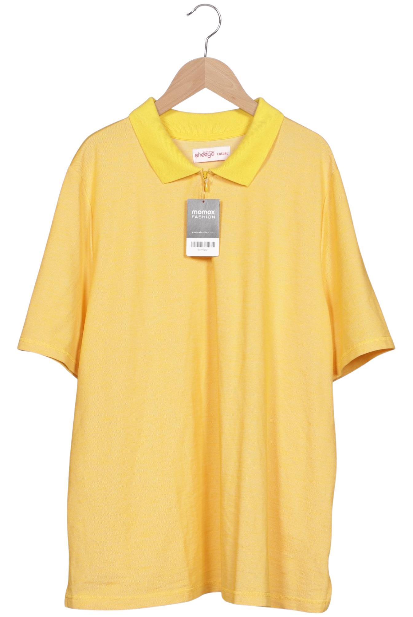 

sheego Damen Poloshirt, gelb, Gr. 48