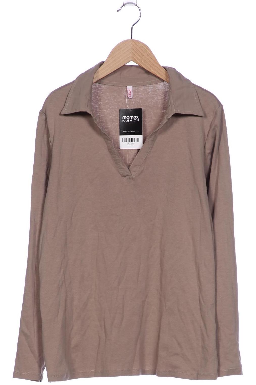 

sheego Damen Poloshirt, braun, Gr. 44