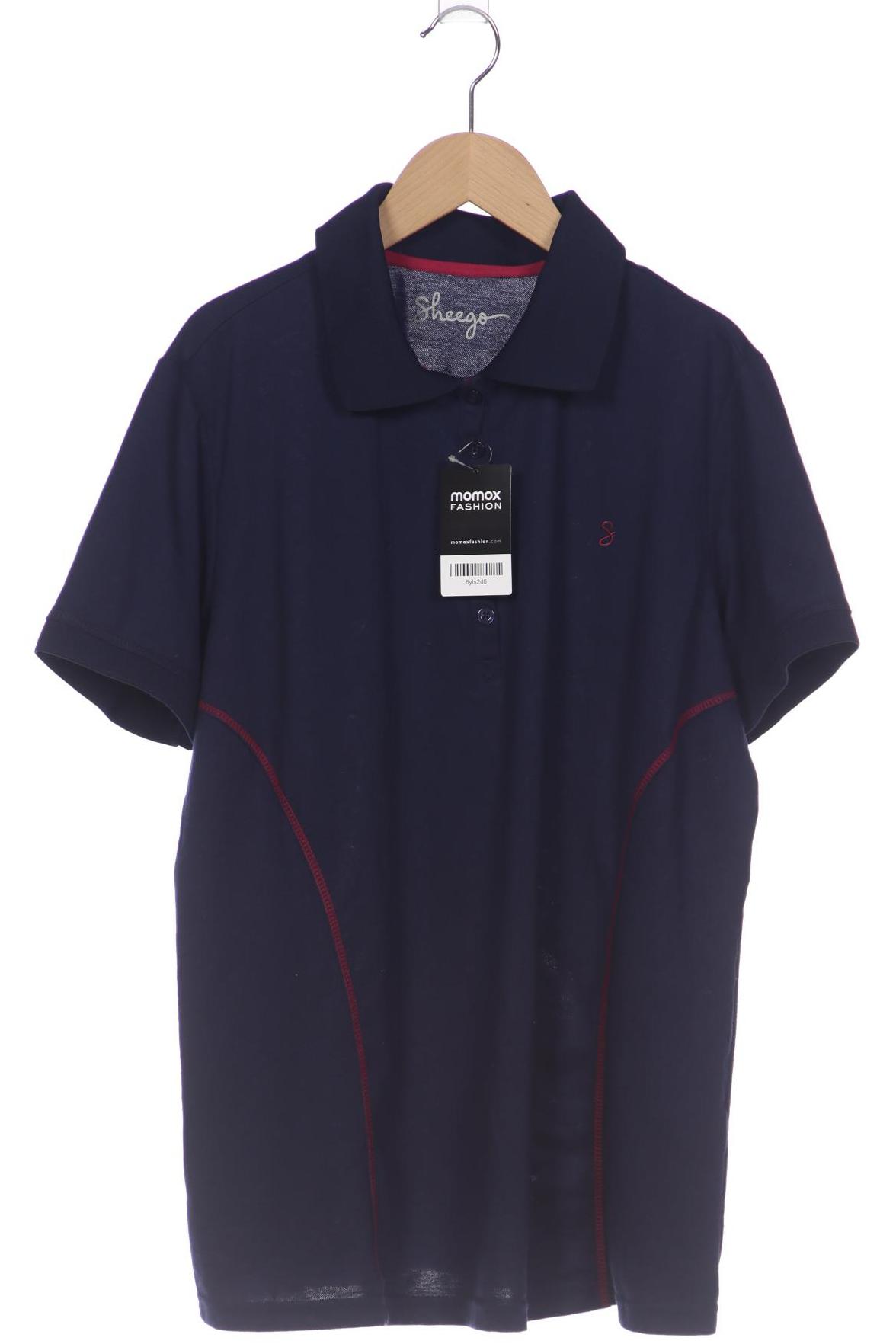

sheego Damen Poloshirt, marineblau, Gr. 44