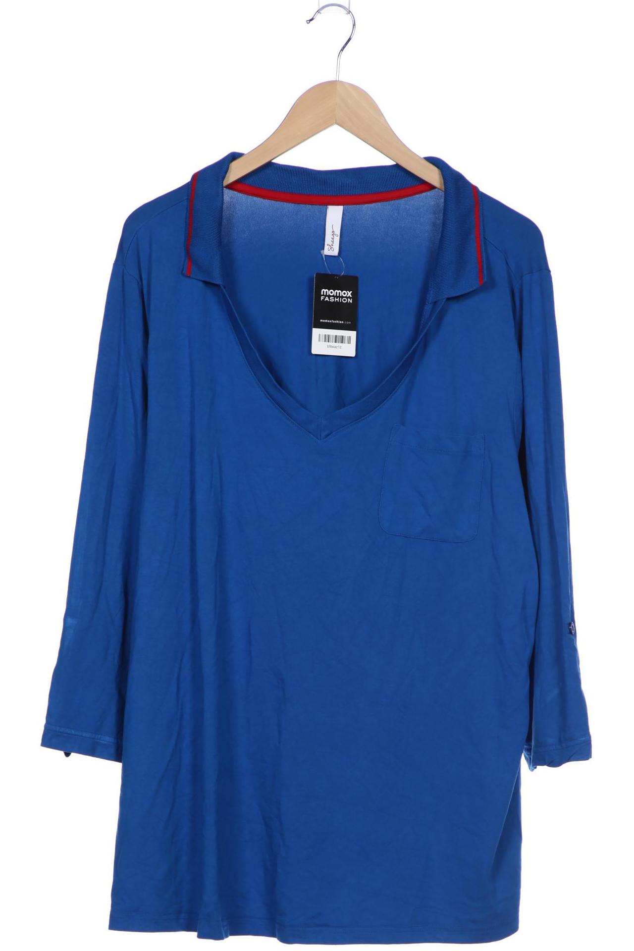 

sheego Damen Poloshirt, blau, Gr. 52