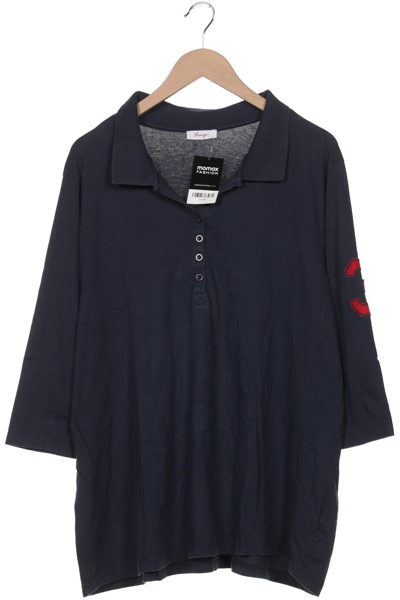 

sheego Damen Poloshirt, marineblau, Gr. 52