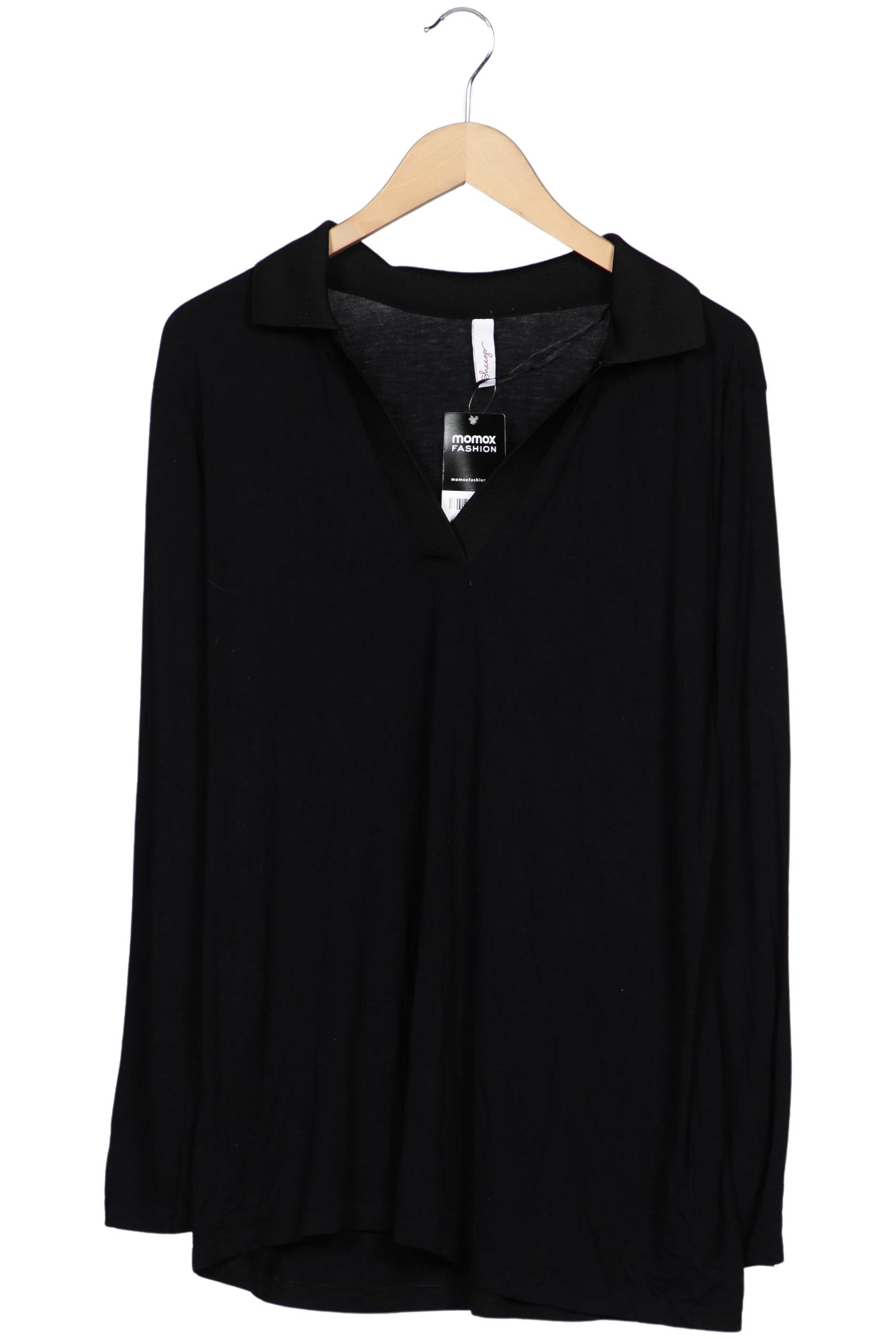 

sheego Damen Poloshirt, schwarz, Gr. 44