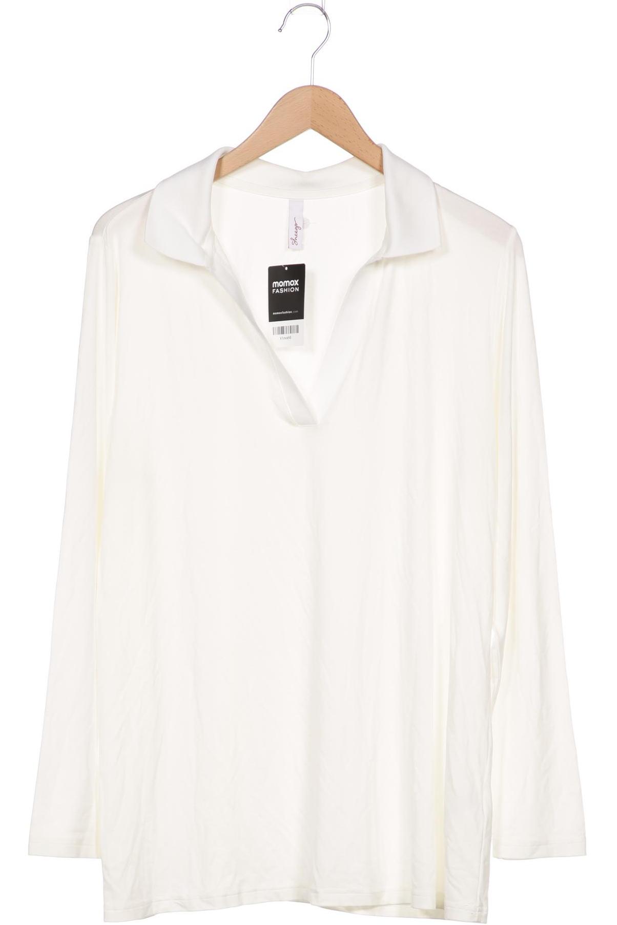 

sheego Damen Poloshirt, weiß, Gr. 44