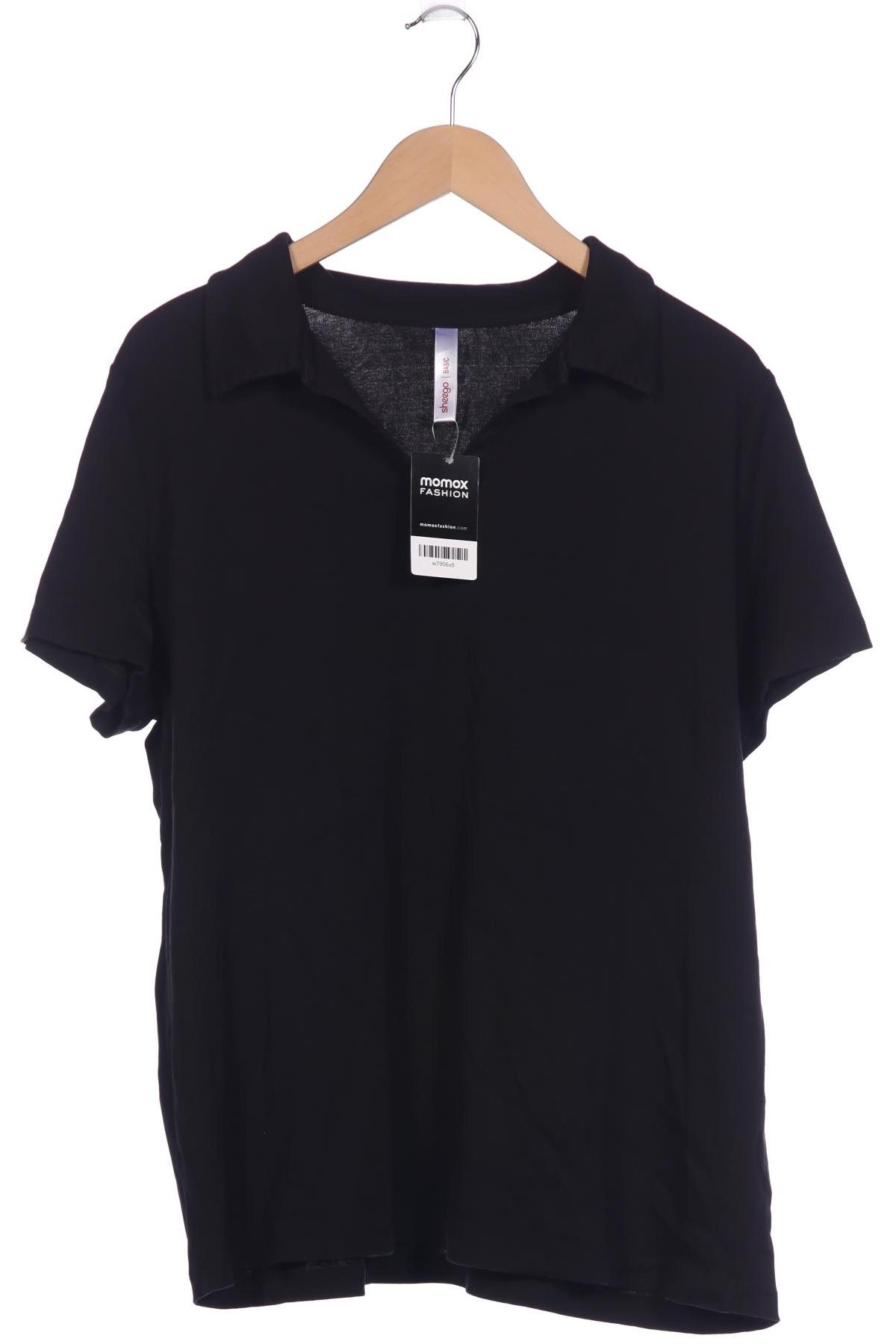 

sheego Damen Poloshirt, schwarz, Gr. 48