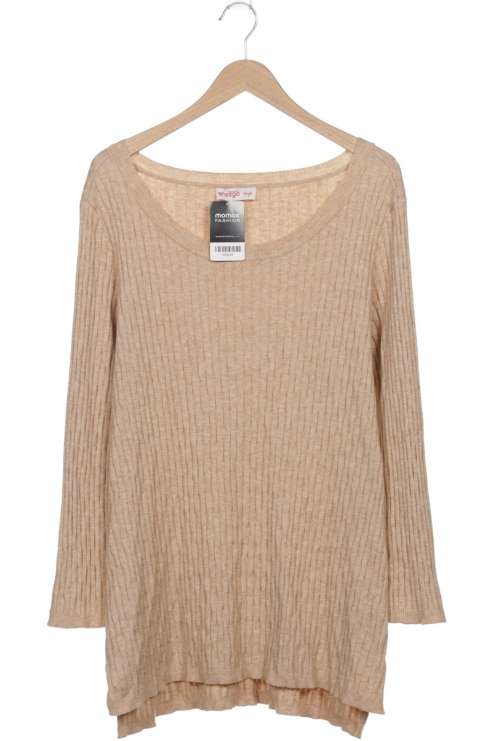 

sheego Damen Pullover, beige, Gr. 44