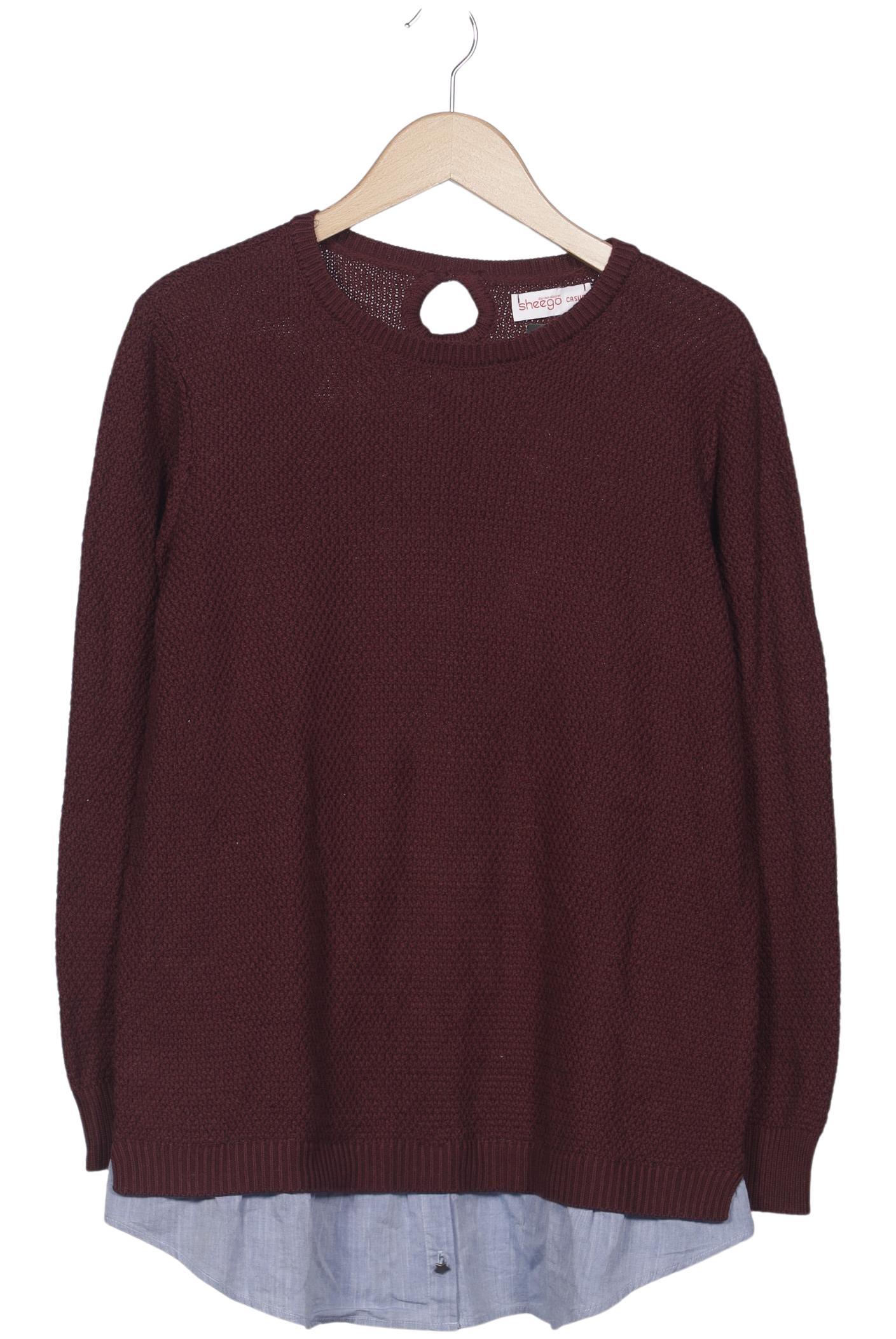 

sheego Damen Pullover, bordeaux, Gr. 44