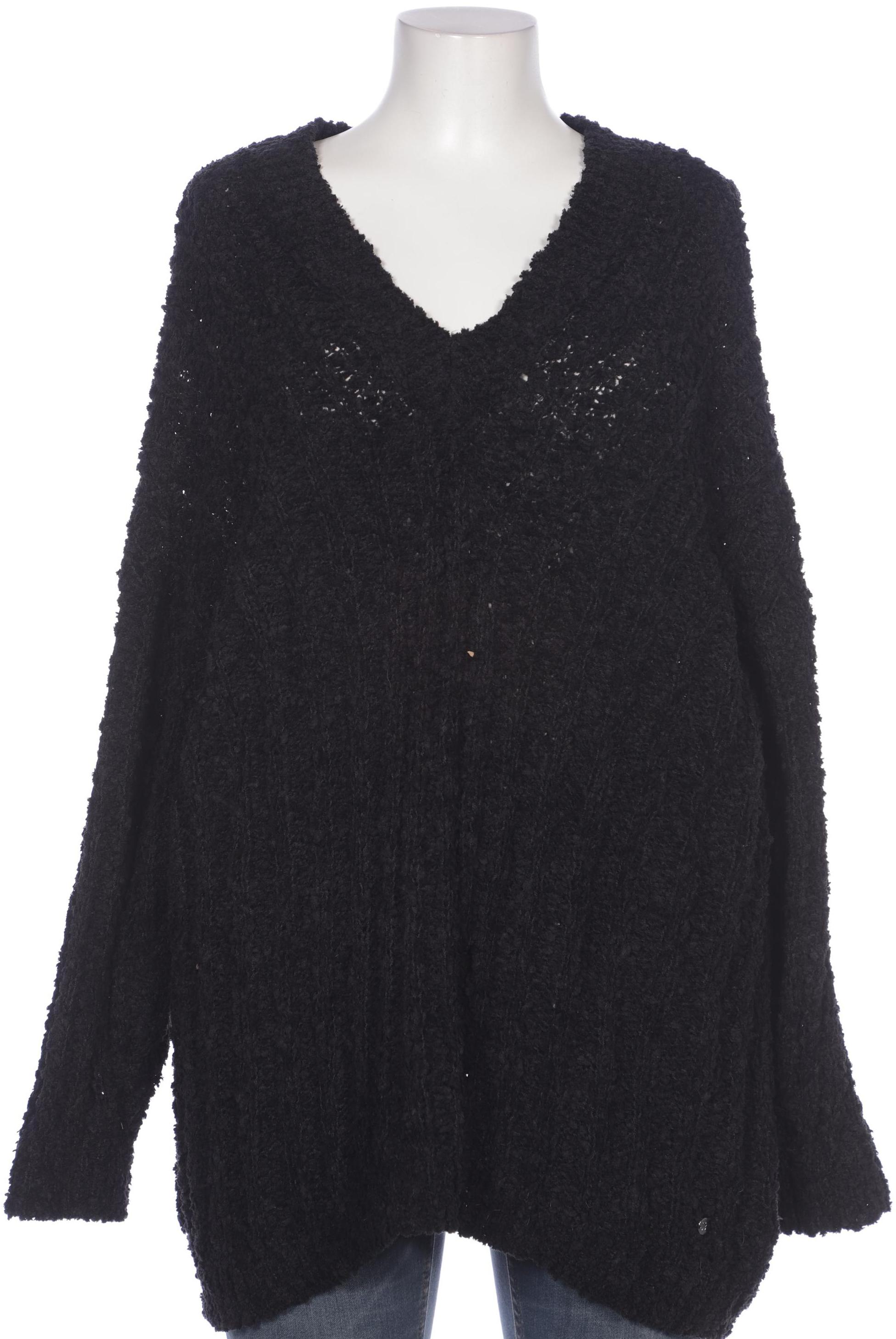 

sheego Damen Pullover, schwarz, Gr. 48