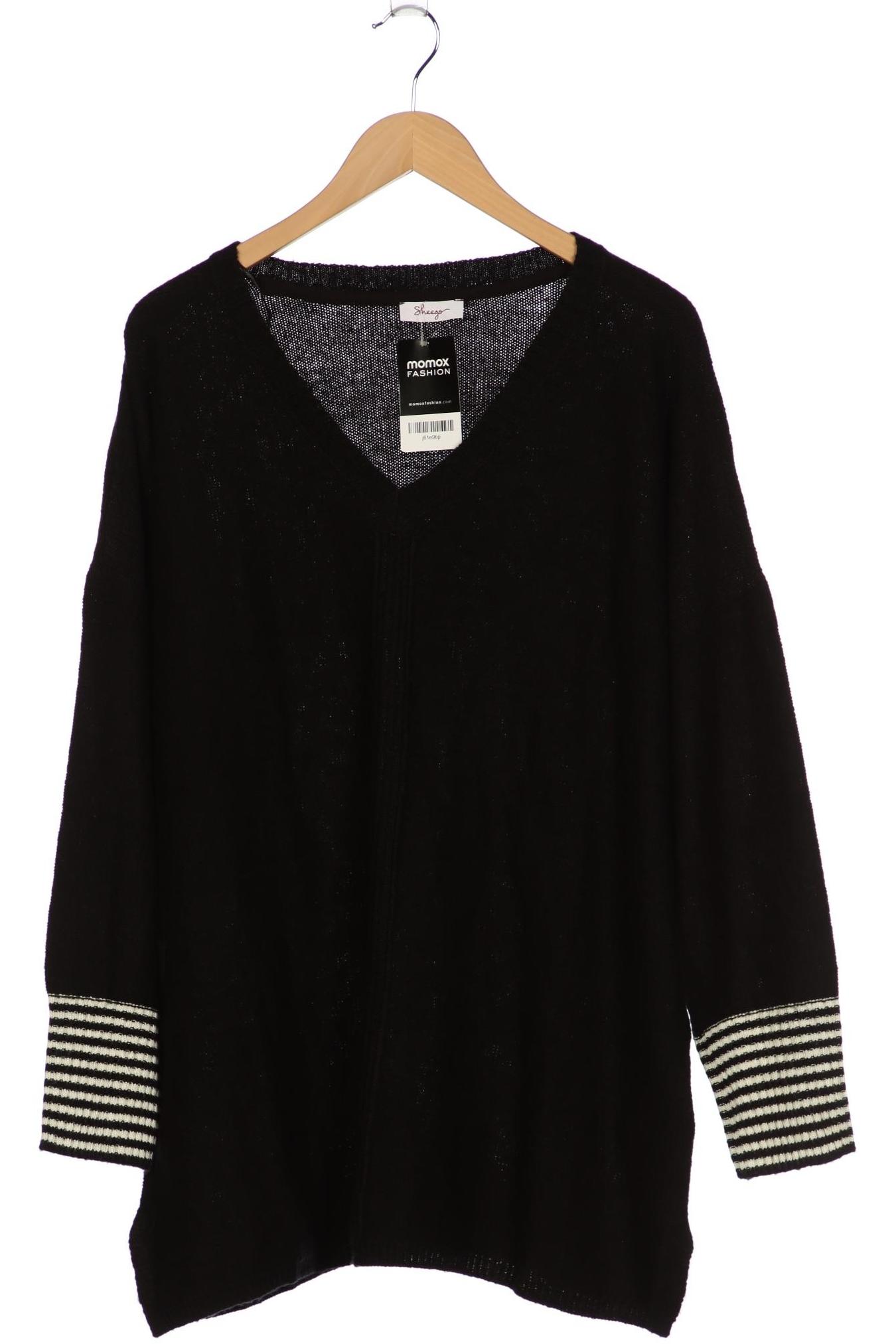 

sheego Damen Pullover, schwarz, Gr. 48